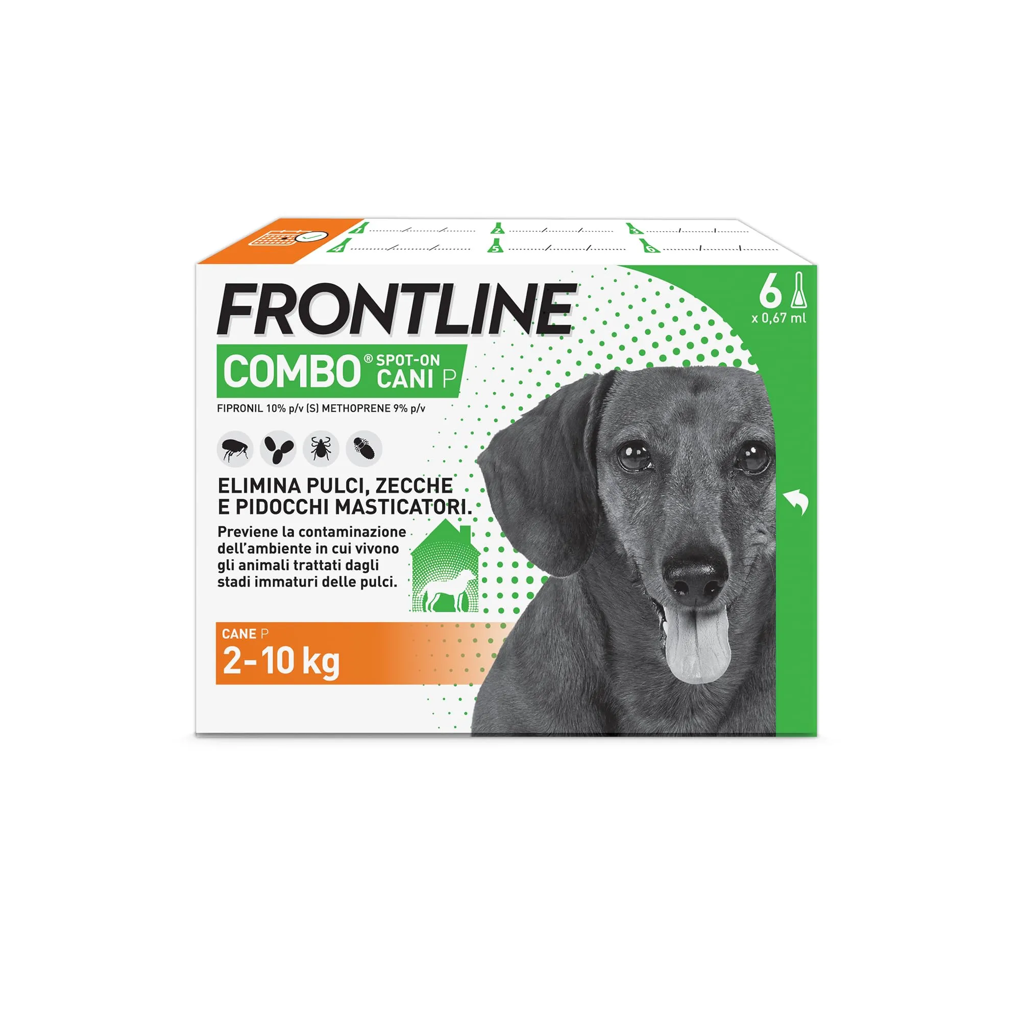 Frontline Combo Pipette per Cani Taglia S (2-10 kg), 6 Pipette - immagine 1