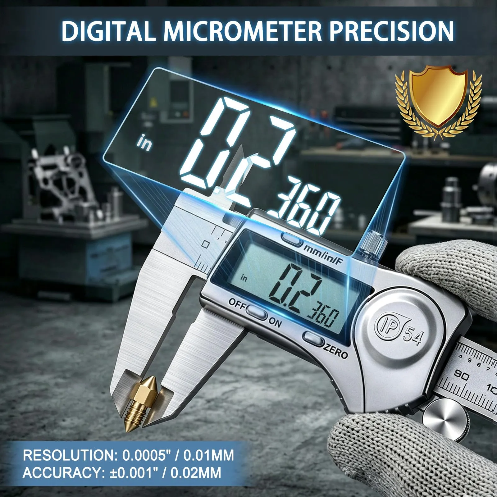 Kynup Calibro Digitale in Acciaio Inossidabile IP54, 150mm/6 Pollici - immagine 3