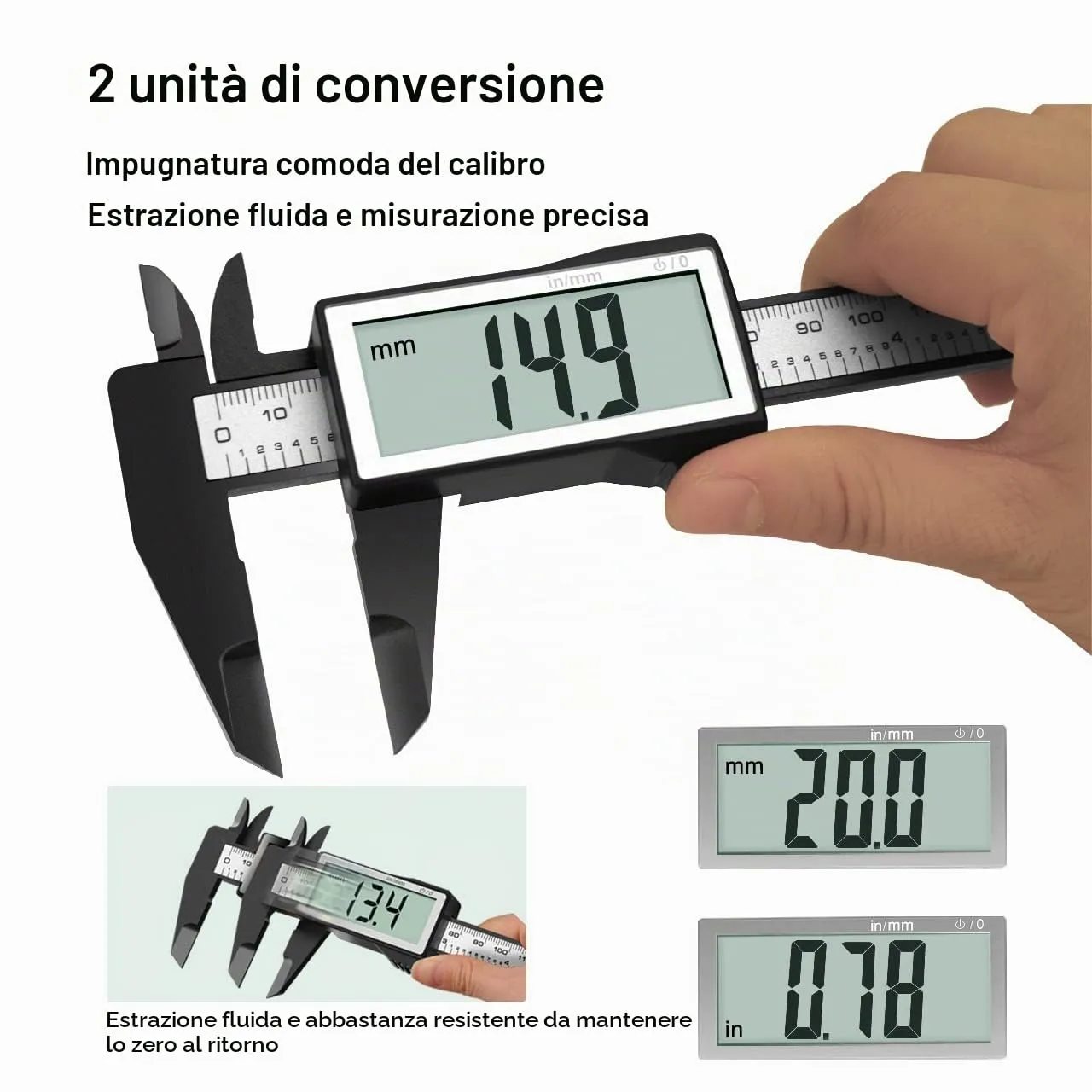 Kynup Calibro Digitale 150 mm con Schermo LCD - immagine 2