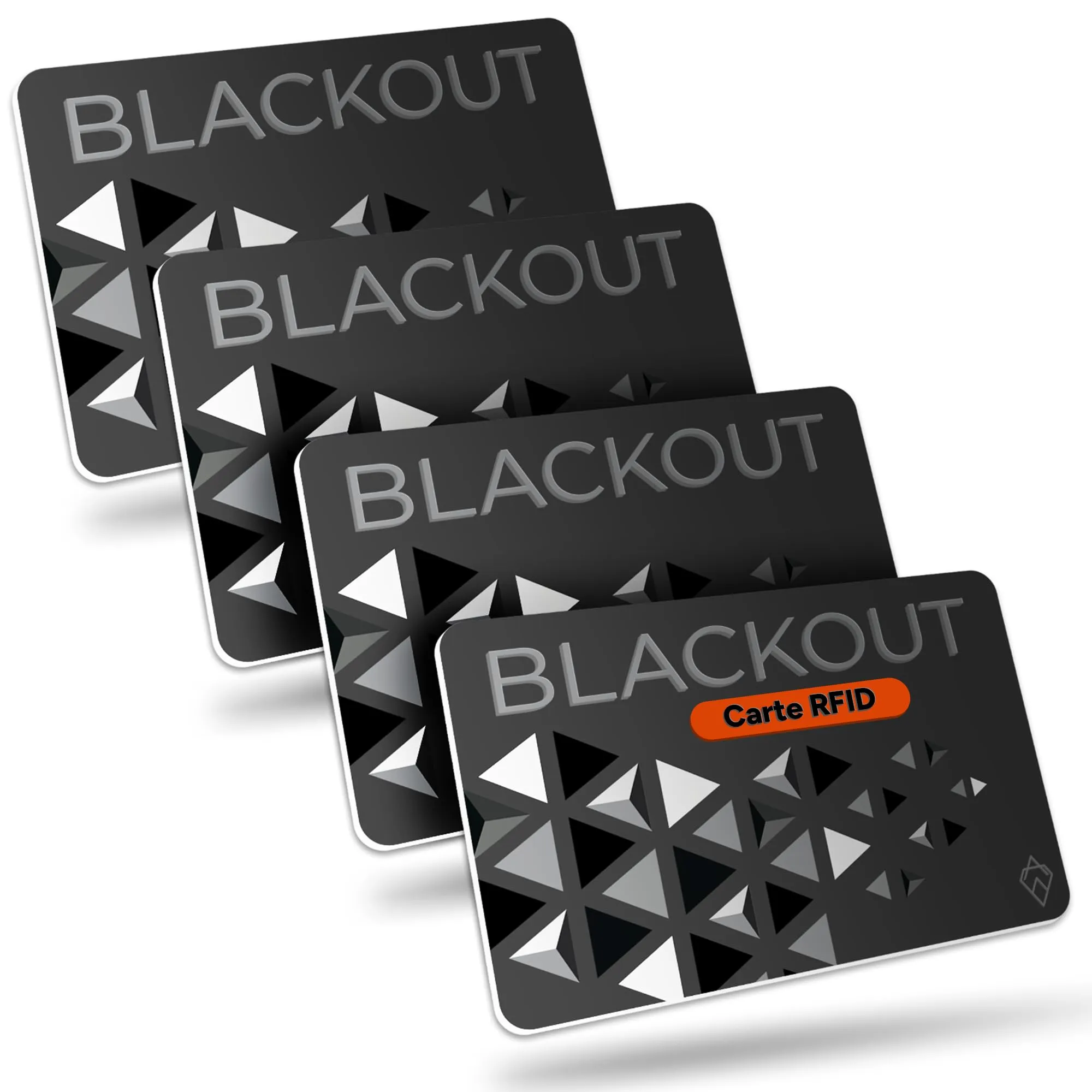 AKIELO Blackout RFID Protection Card, Edizione Nera, 4 Pezzi - immagine 1