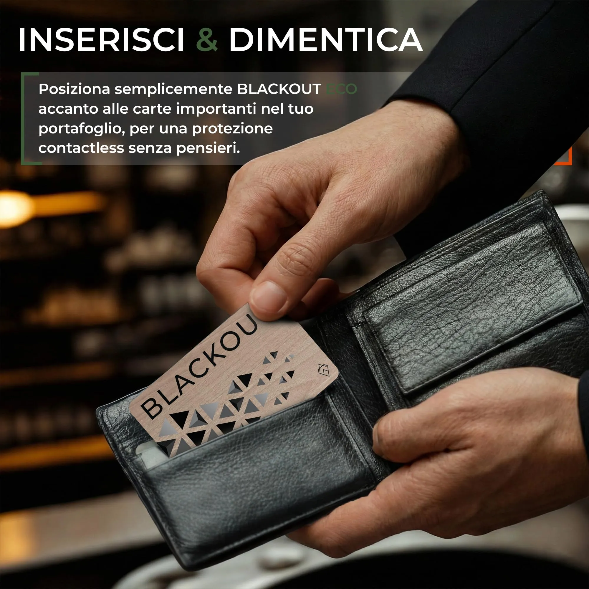 AKIELO Blackout RFID Protection Card, Edizione Legno, 2 Pezzi - immagine 6