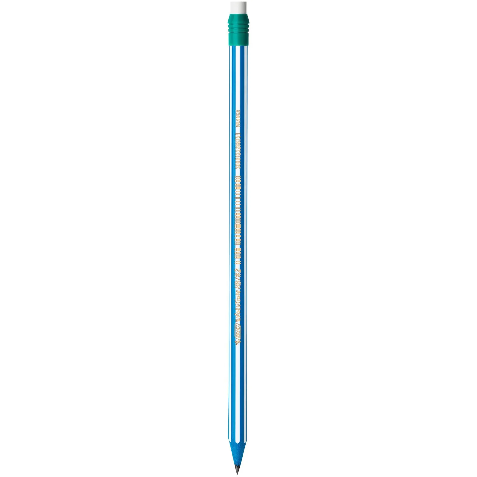 BIC Evolution Stripes, Matite HB con Gomma, Senza Legno, 12 unità - immagine 2