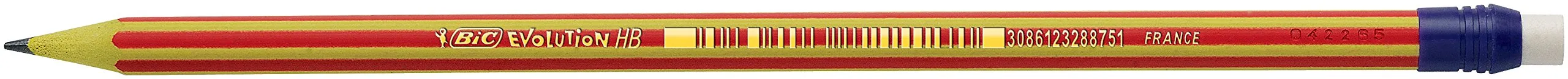 BIC Evolution Stripes, Matite HB con Gomma, Senza Legno, 12 unità - immagine 10