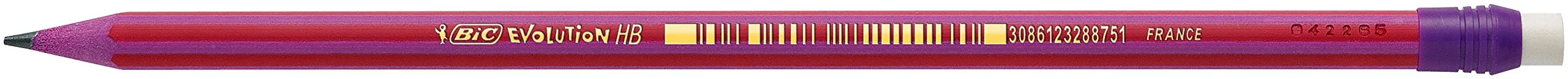 BIC Evolution Stripes, Matite HB con Gomma, Senza Legno, 12 unità - immagine 12