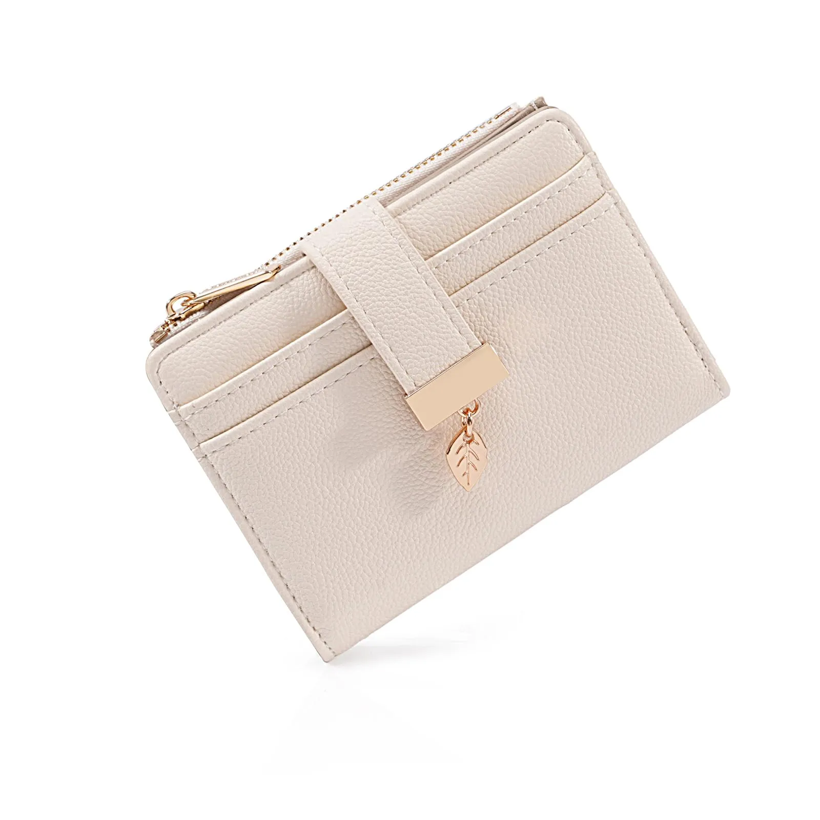 Pomelo Best Piccolo Portafoglio Donna con Zip e Scomparti per Carte (Beige) - immagine 1
