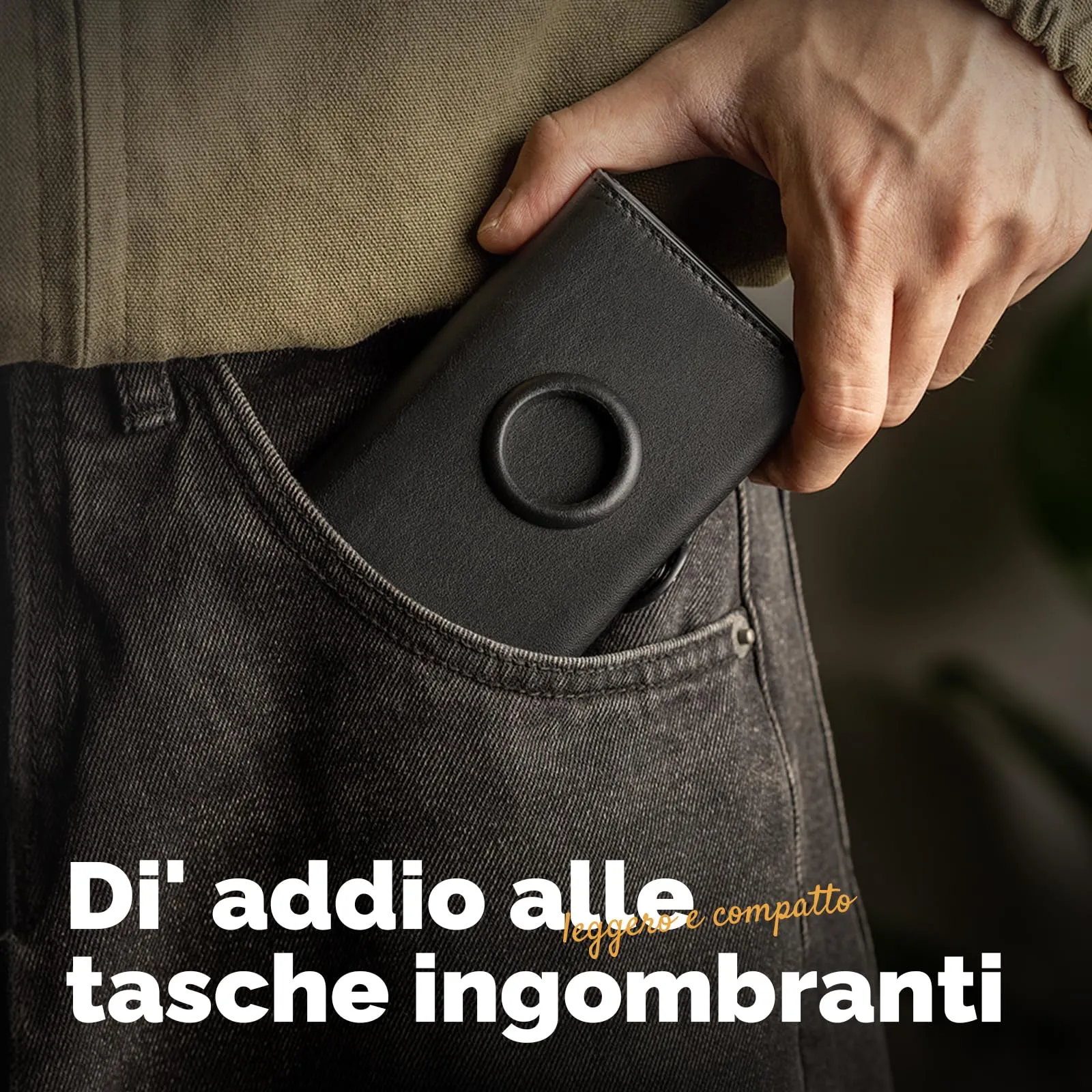 Manmaxim Portafoglio Uomo AirTag, Portacarte Slim Pop-Up RFID, Capacità 9-12 Carte e Portamonete, Nero - immagine 2