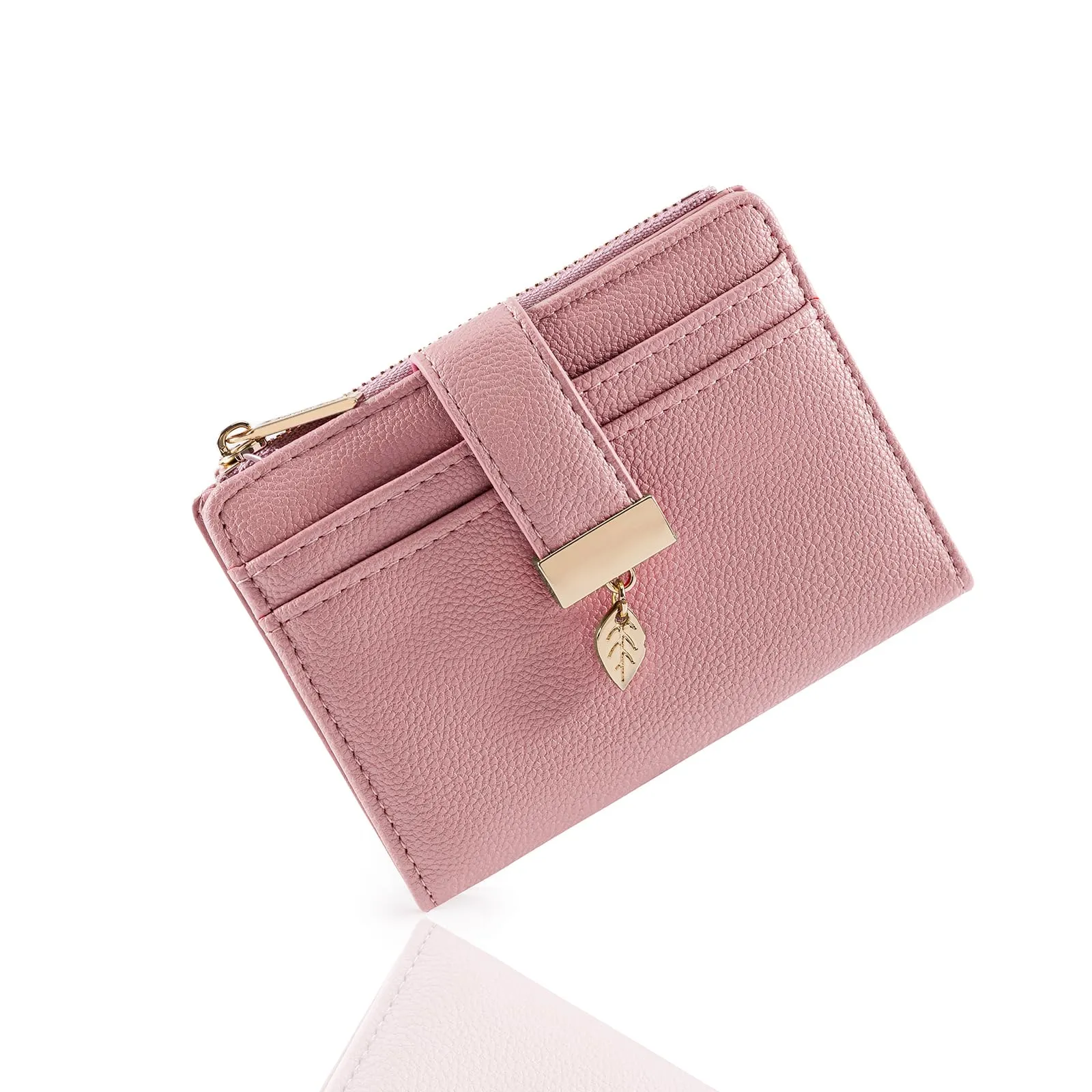 Pomelo Best Piccolo Portafoglio Donna con Zip e Scomparti per Carte, Rosa Antico - immagine 1