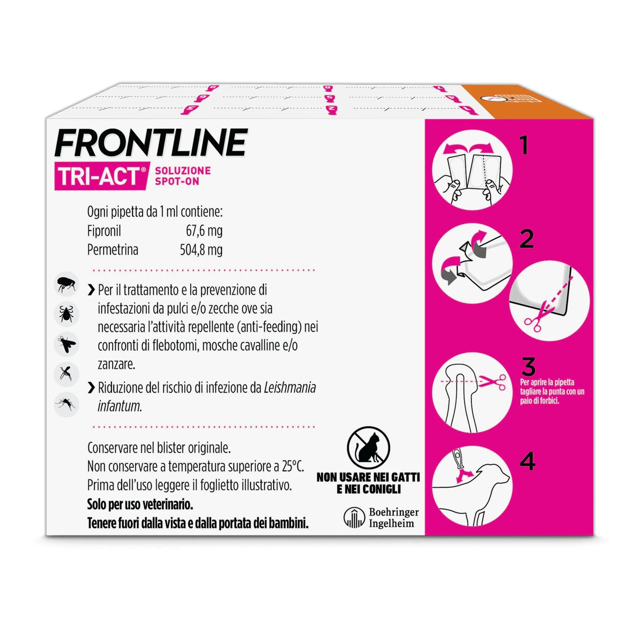 Frontline TriAct for Dogs S (5-10 kg), 9 Pipettes - immagine 2