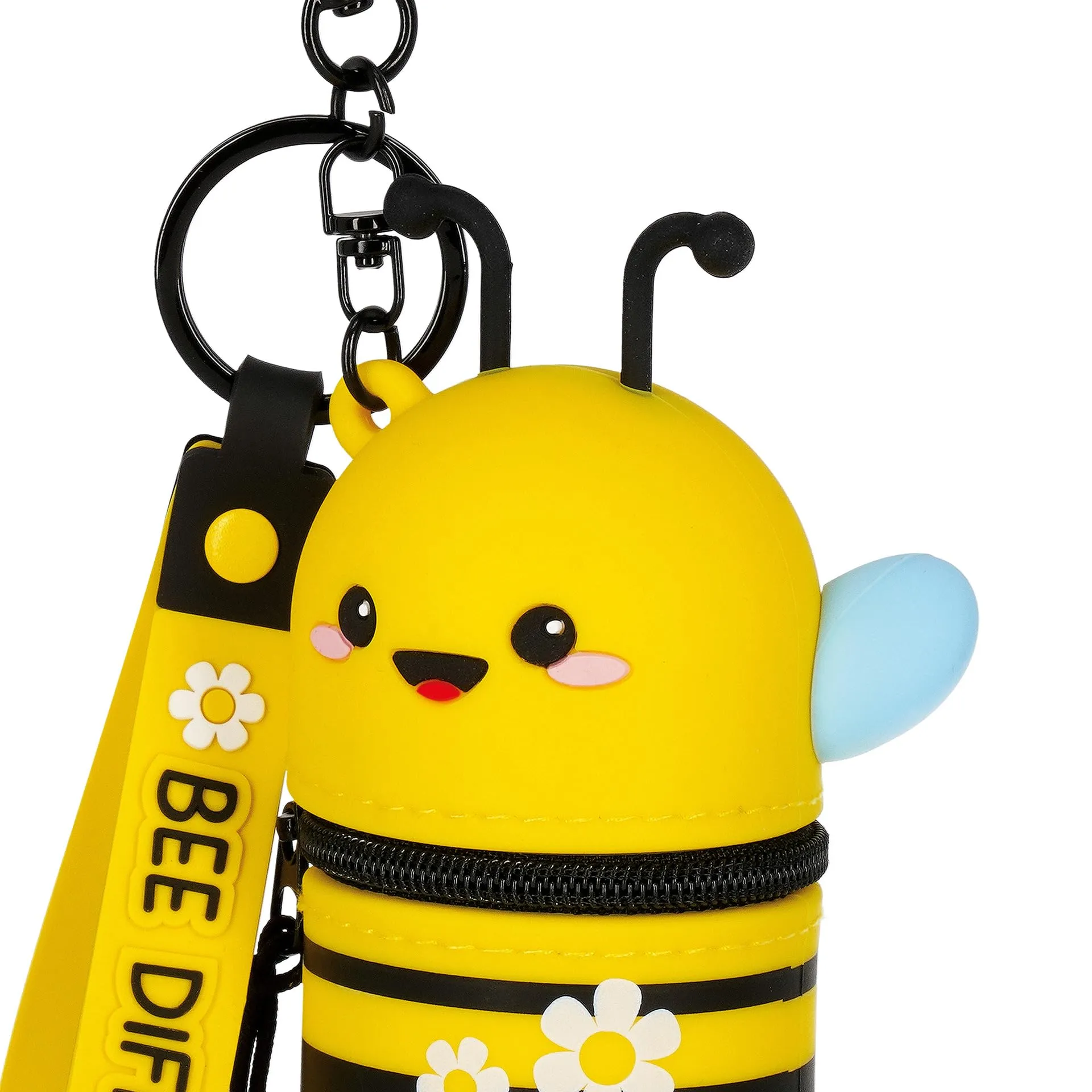 Legami Portamonete con Portachiavi Mini Kawaii Bee in Silicone, 5 x 12 x 5 cm - immagine 4