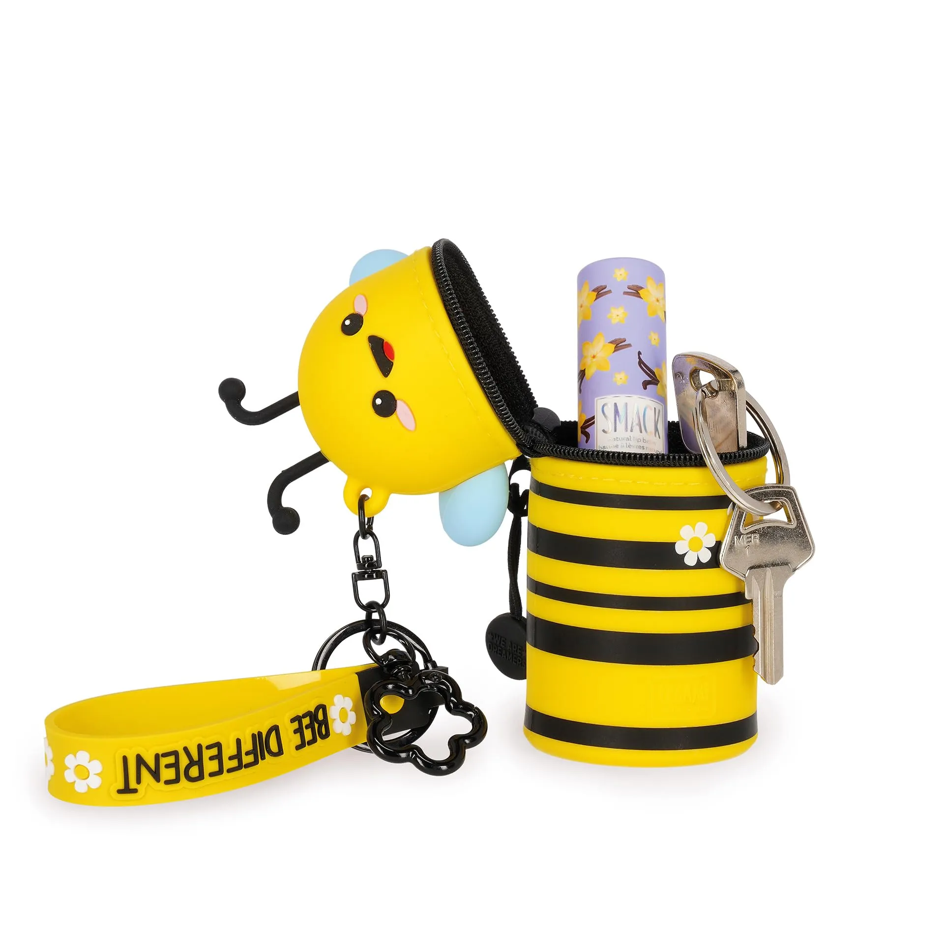 Legami Portamonete con Portachiavi Mini Kawaii Bee in Silicone, 5 x 12 x 5 cm - immagine 6
