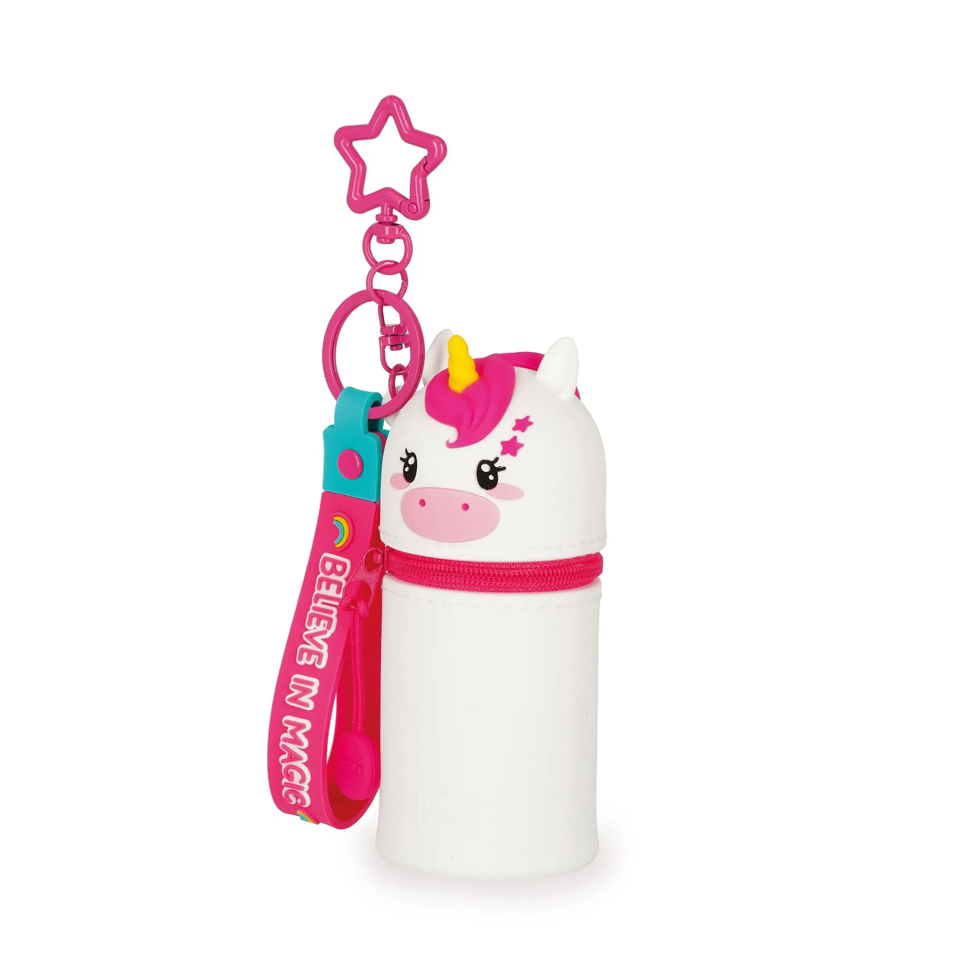 Legami Portamonete con Portachiavi Mini Kawaii, Tema Unicorn, Silicone, 5 x 12 x 5 cm - immagine 3