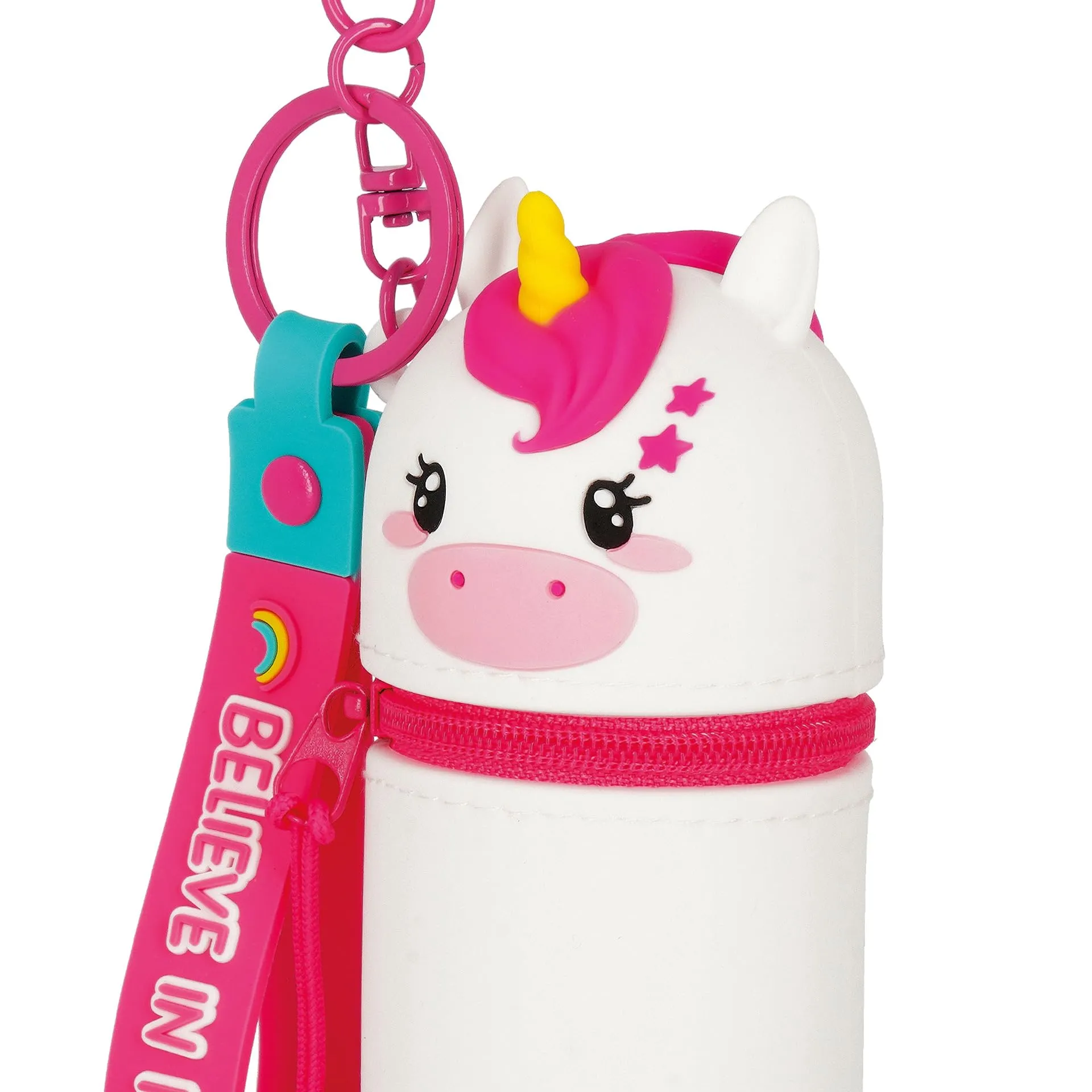 Legami Portamonete con Portachiavi Mini Kawaii, Tema Unicorn, Silicone, 5 x 12 x 5 cm - immagine 4