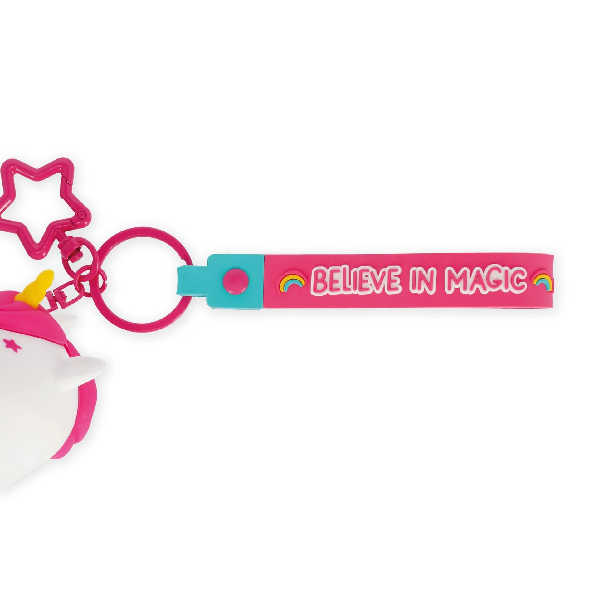Legami Portamonete con Portachiavi Mini Kawaii, Tema Unicorn, Silicone, 5 x 12 x 5 cm - immagine 5