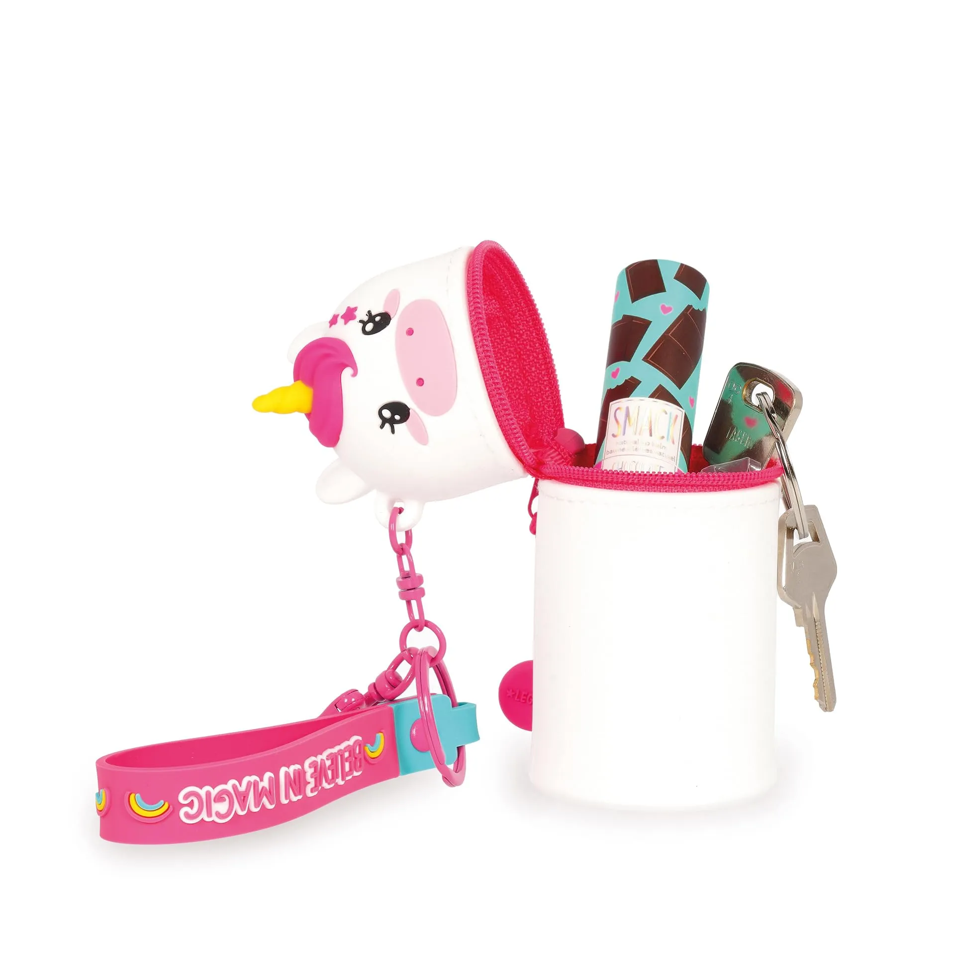Legami Portamonete con Portachiavi Mini Kawaii, Tema Unicorn, Silicone, 5 x 12 x 5 cm - immagine 6