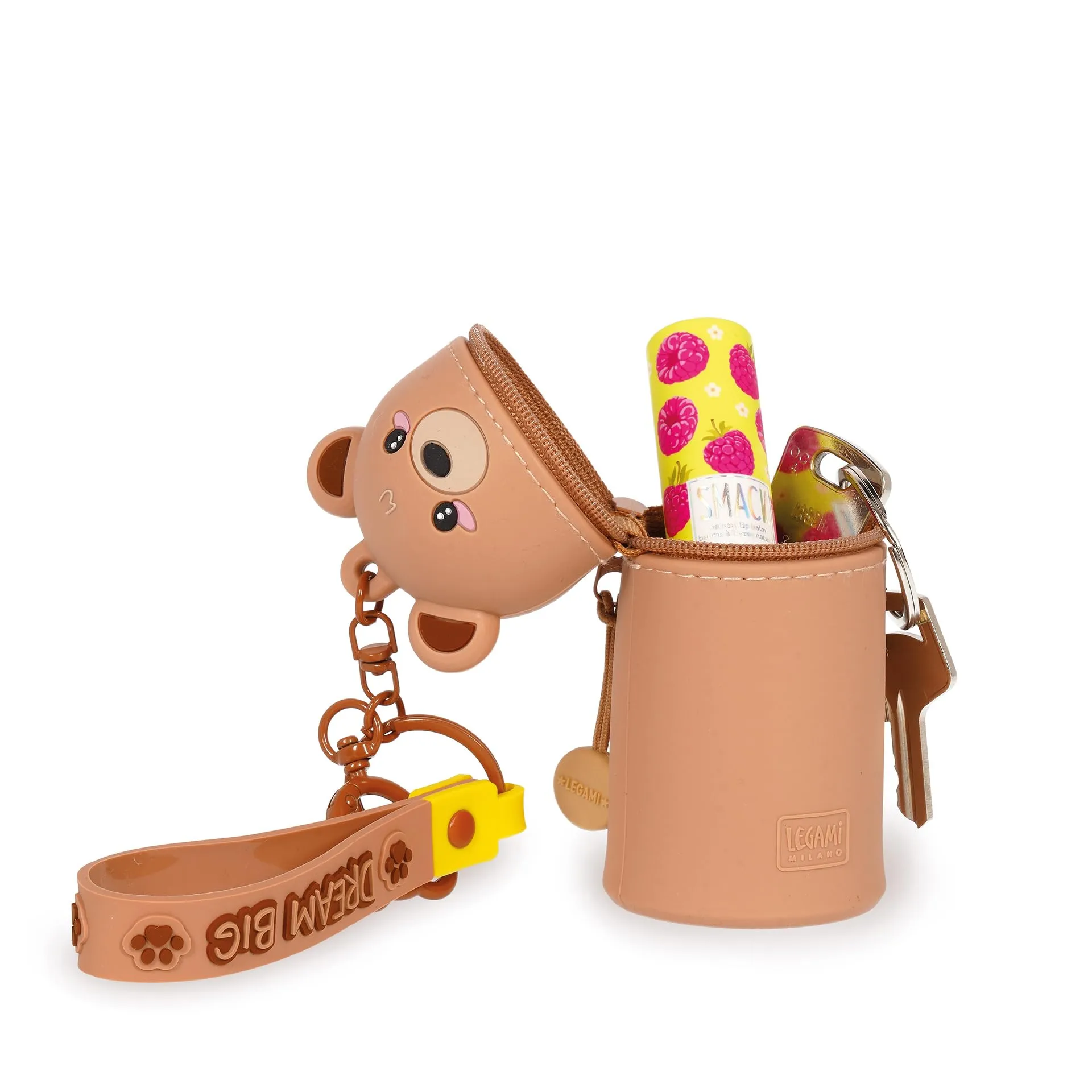 Legami Portamonete con Portachiavi Mini Kawaii Teddy Bear in Silicone, 5 x 12 x 5 cm - immagine 6