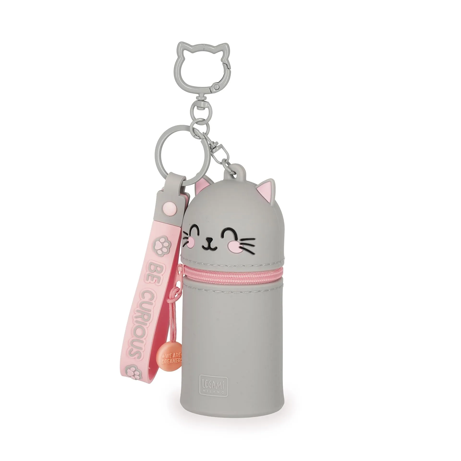 Legami Portamonete con Portachiavi Mini Kawaii, Tema Kitty, in Silicone, 5 x 12 x 5 cm - immagine 3