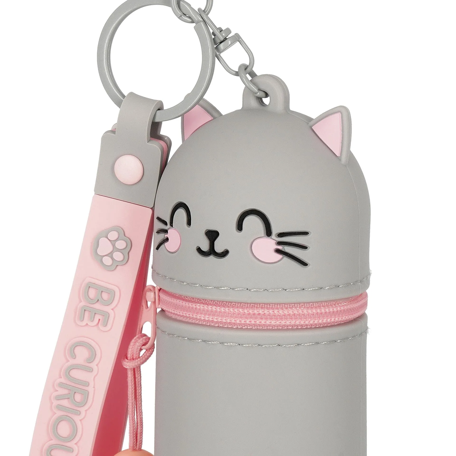 Legami Portamonete con Portachiavi Mini Kawaii, Tema Kitty, in Silicone, 5 x 12 x 5 cm - immagine 4