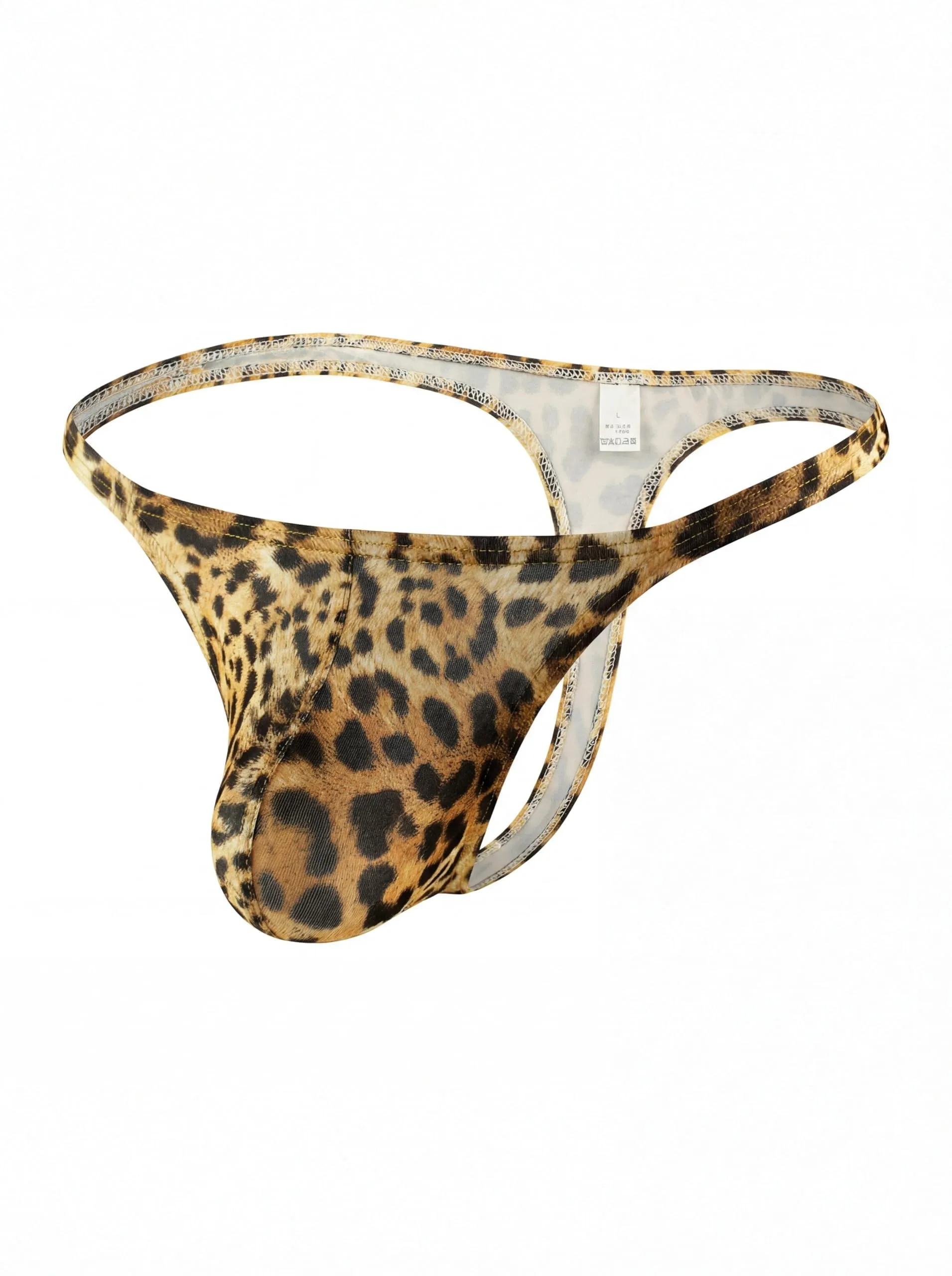 Eagerlove Perizoma Uomo Leopardato Giallo, M - immagine 6