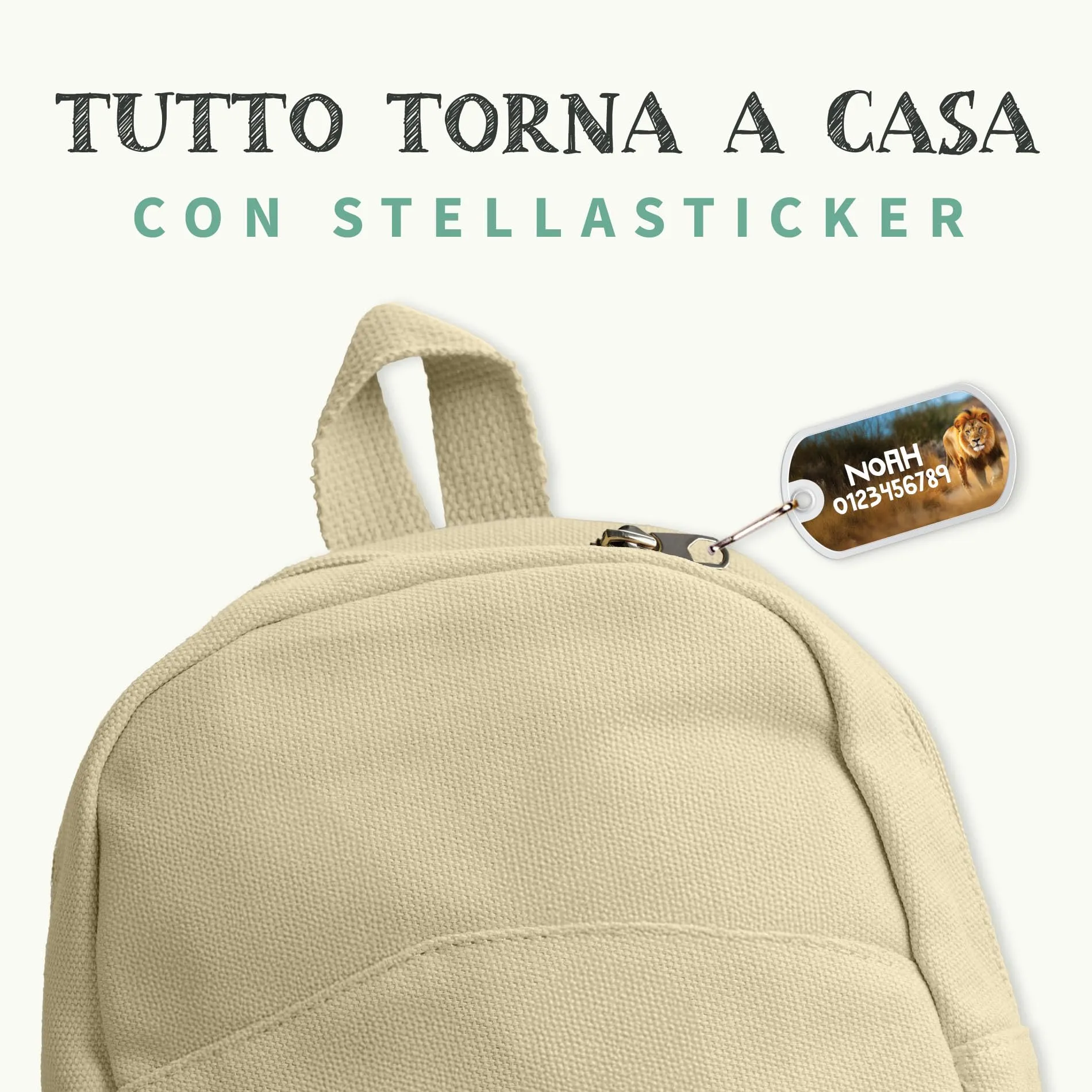 Stellasticker Targhetta personalizzata per zaino, borse e valigie - Design Realistico - immagine 5