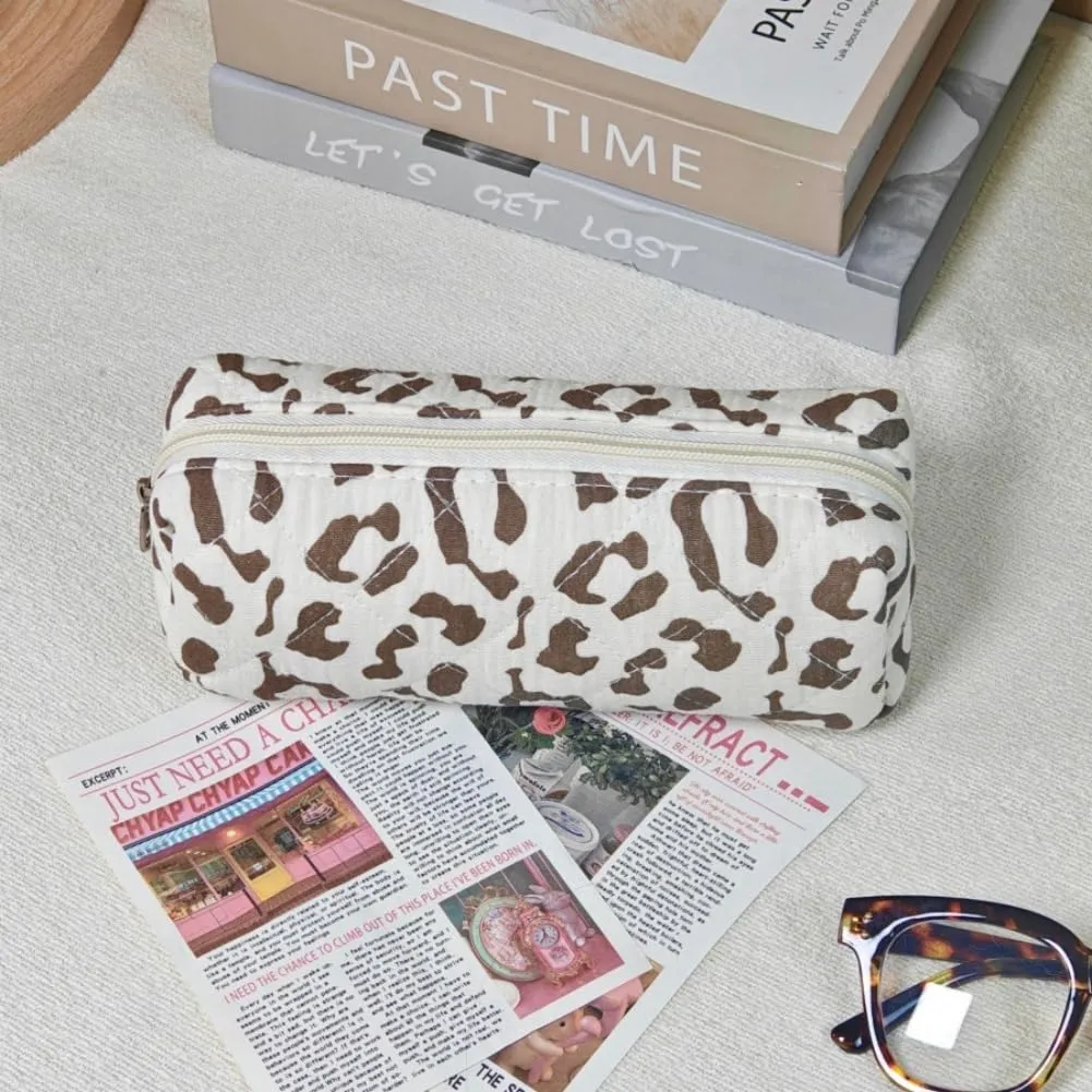 Aucuu Beauty Case Floreale Trapuntato in Cotone, Set da 3 Pezzi per Trucco e Toilette - immagine 5