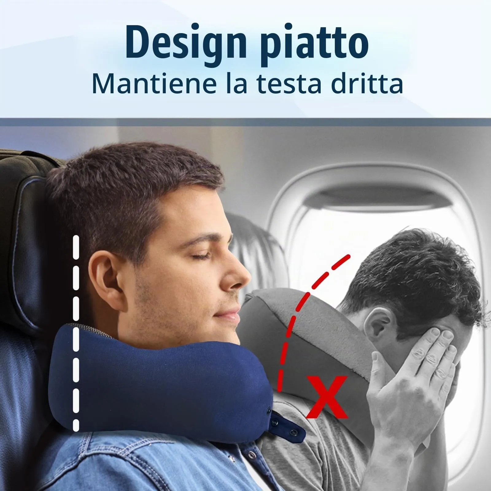 Cirorld Cuscino da Viaggio Collo in Memory Foam Regolabile con Maschera per Dormire, Tappi Auricolari e Borsa per Trasporto - immagine 2