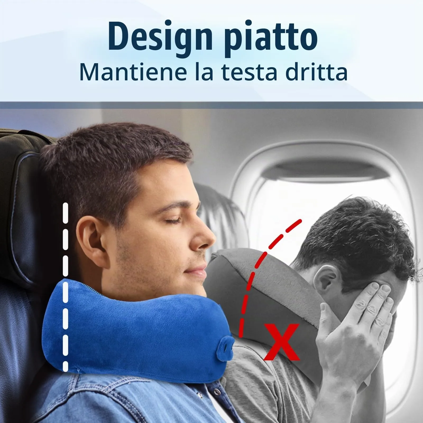 Cirorld Cuscino da Viaggio per Collo in Memory Foam Regolabile con Maschera per Dormire, Tappi Auricolari e Borsa per Trasporto - immagine 2