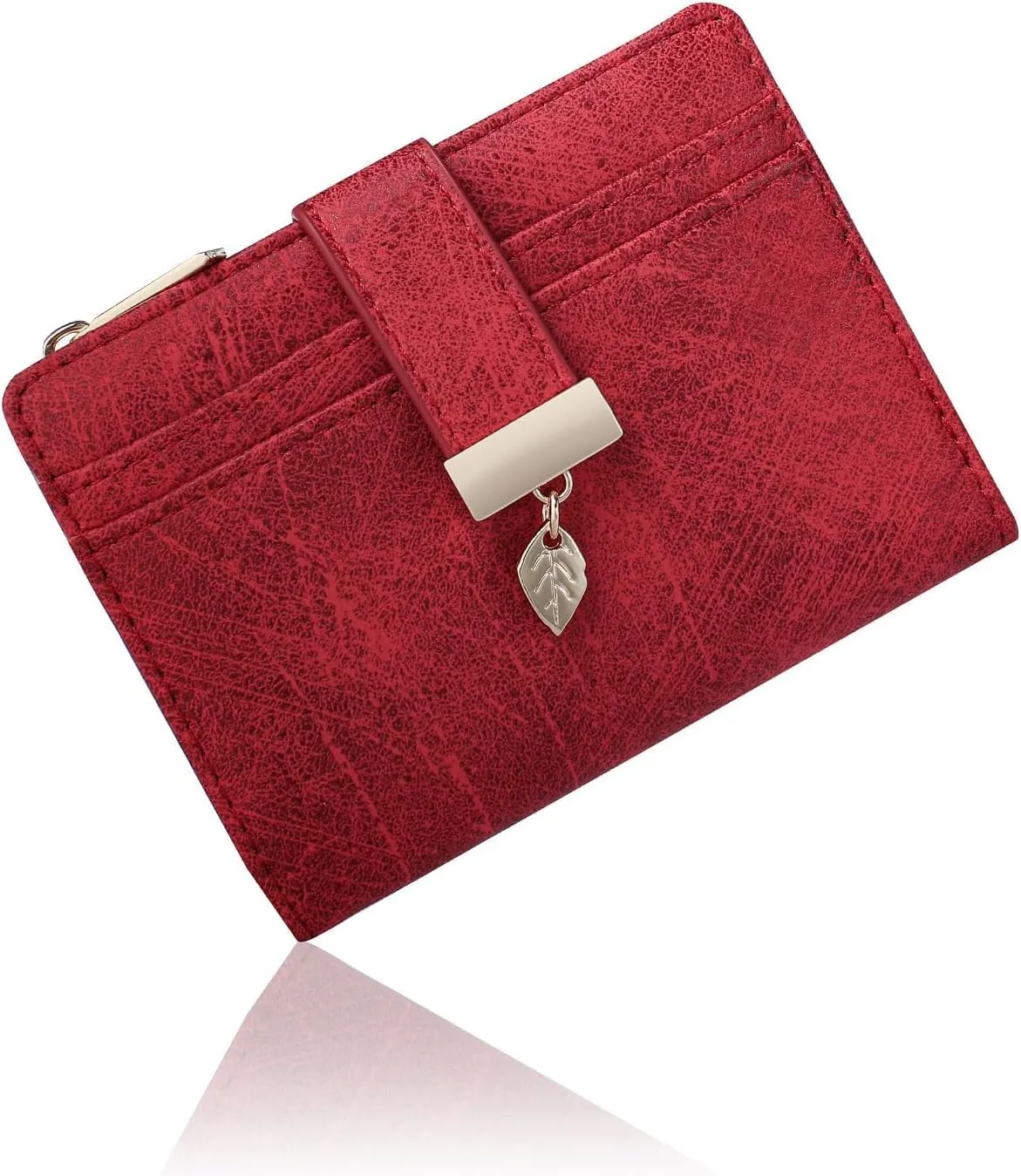 Pomelo Best Portafoglio Donna Compatto con Zip (Rosso Camoscio) - immagine 1
