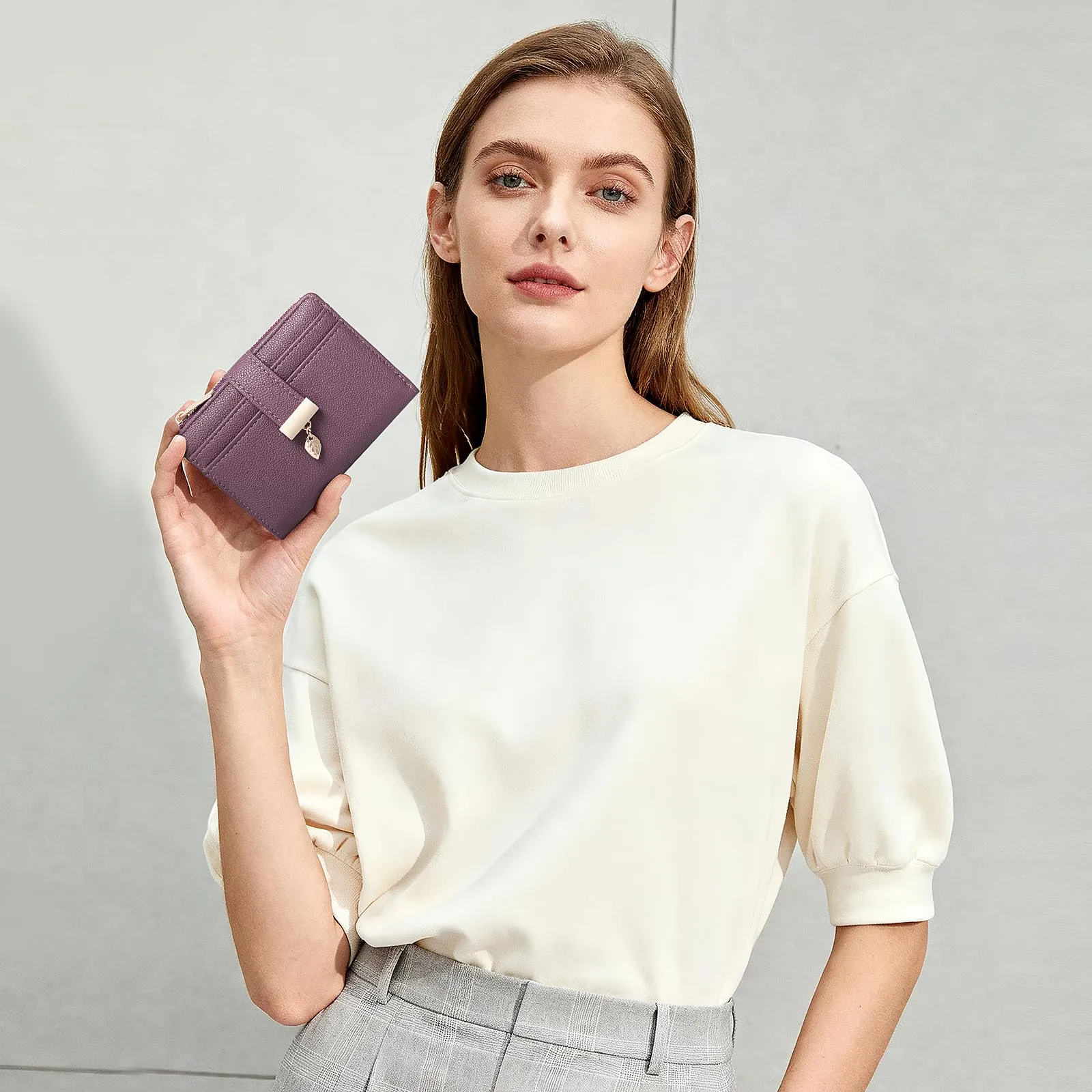 Pomelo Best Piccolo Portafoglio Donna con Zip e Scomparti per Carte (Viola) - immagine 6