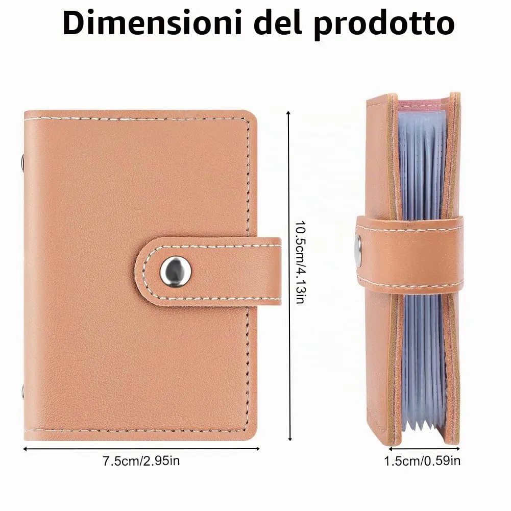 OSDUE Porta Carte di Credito in Pelle PU con Protezione RFID, 26 Scomparti - immagine 2