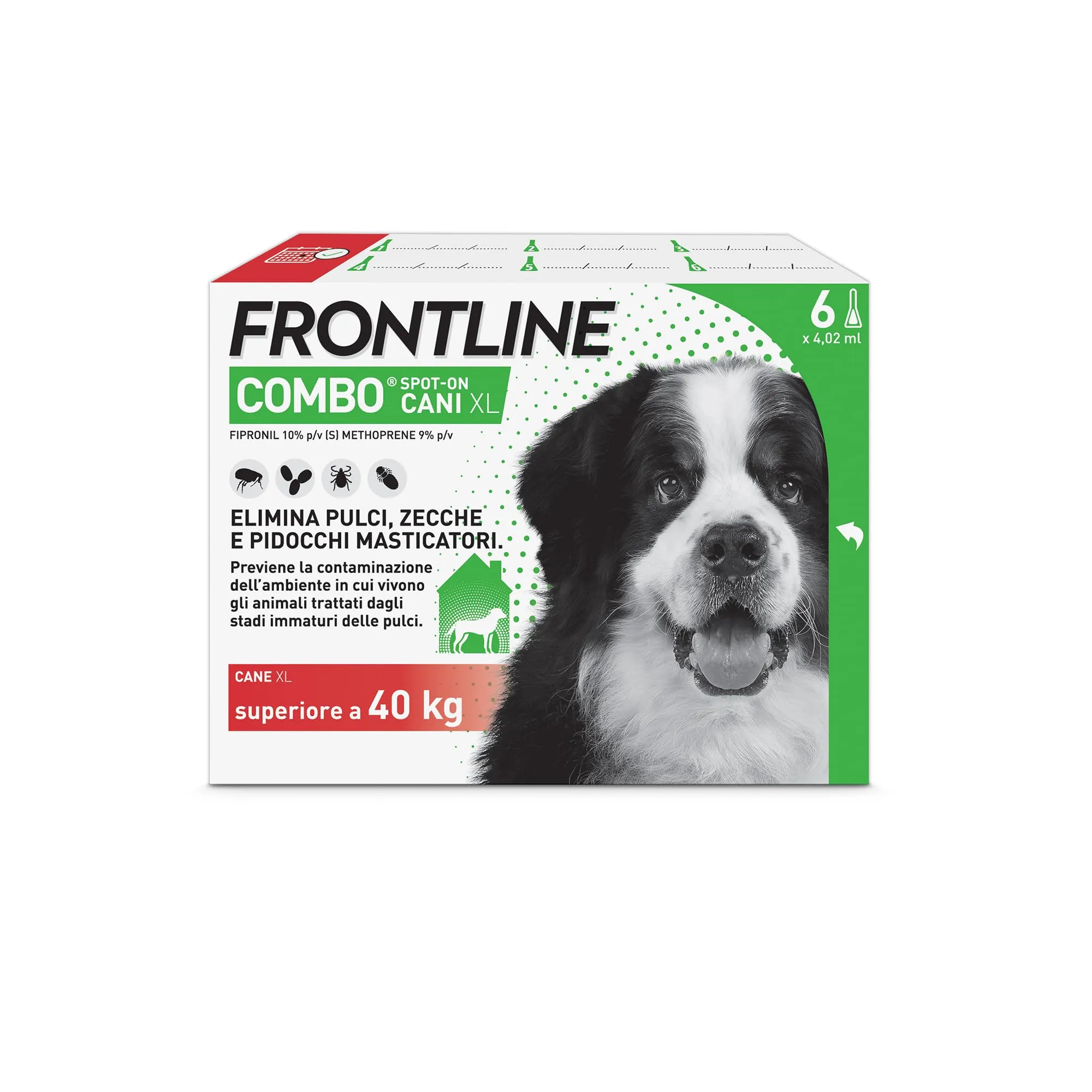 Frontline Combo, 3+3 Pipette, Taglia XL (> 40 kg) - immagine 1
