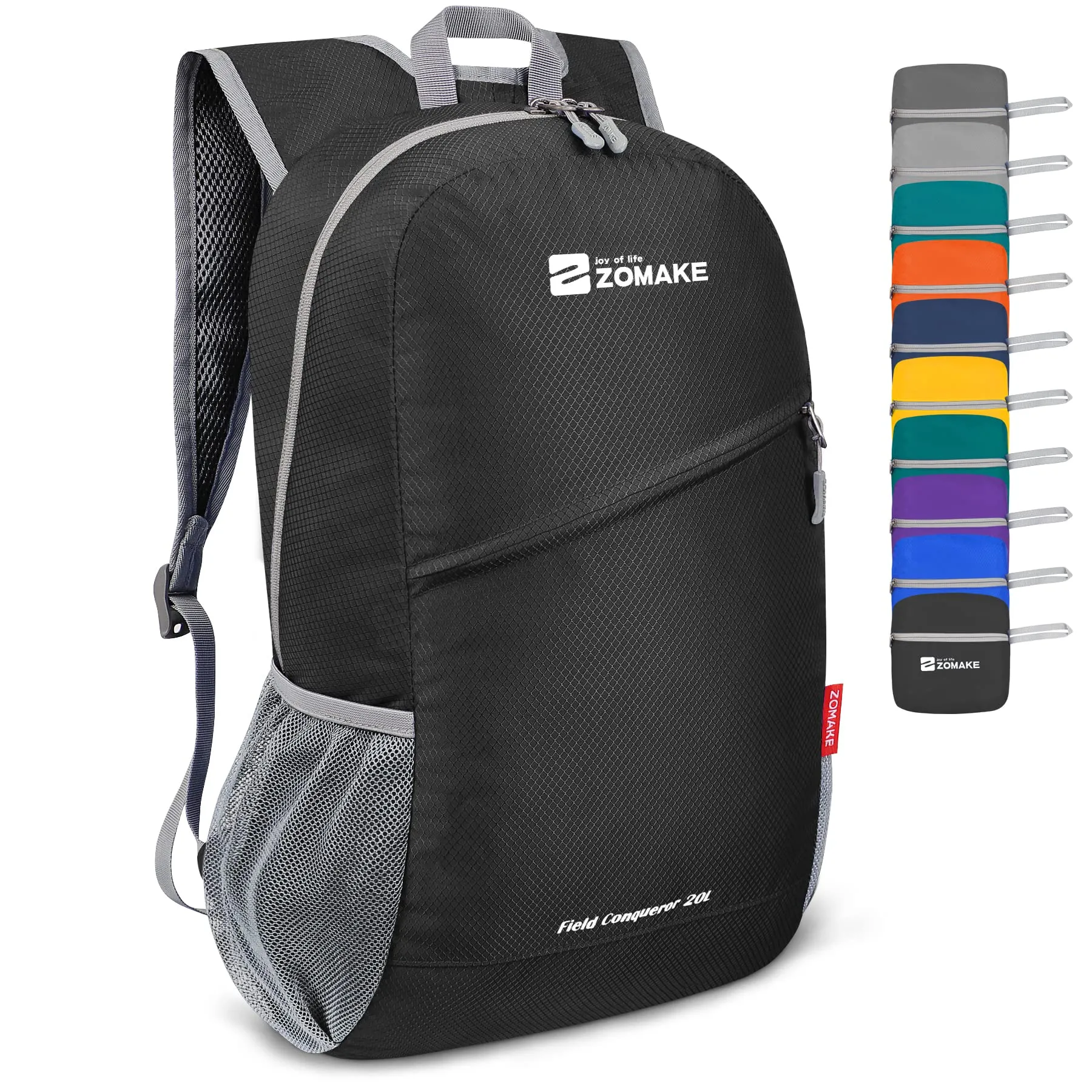 ZOMAKE Zaino Pieghevole Ultraleggero da Viaggio 20L, Nero - immagine 1