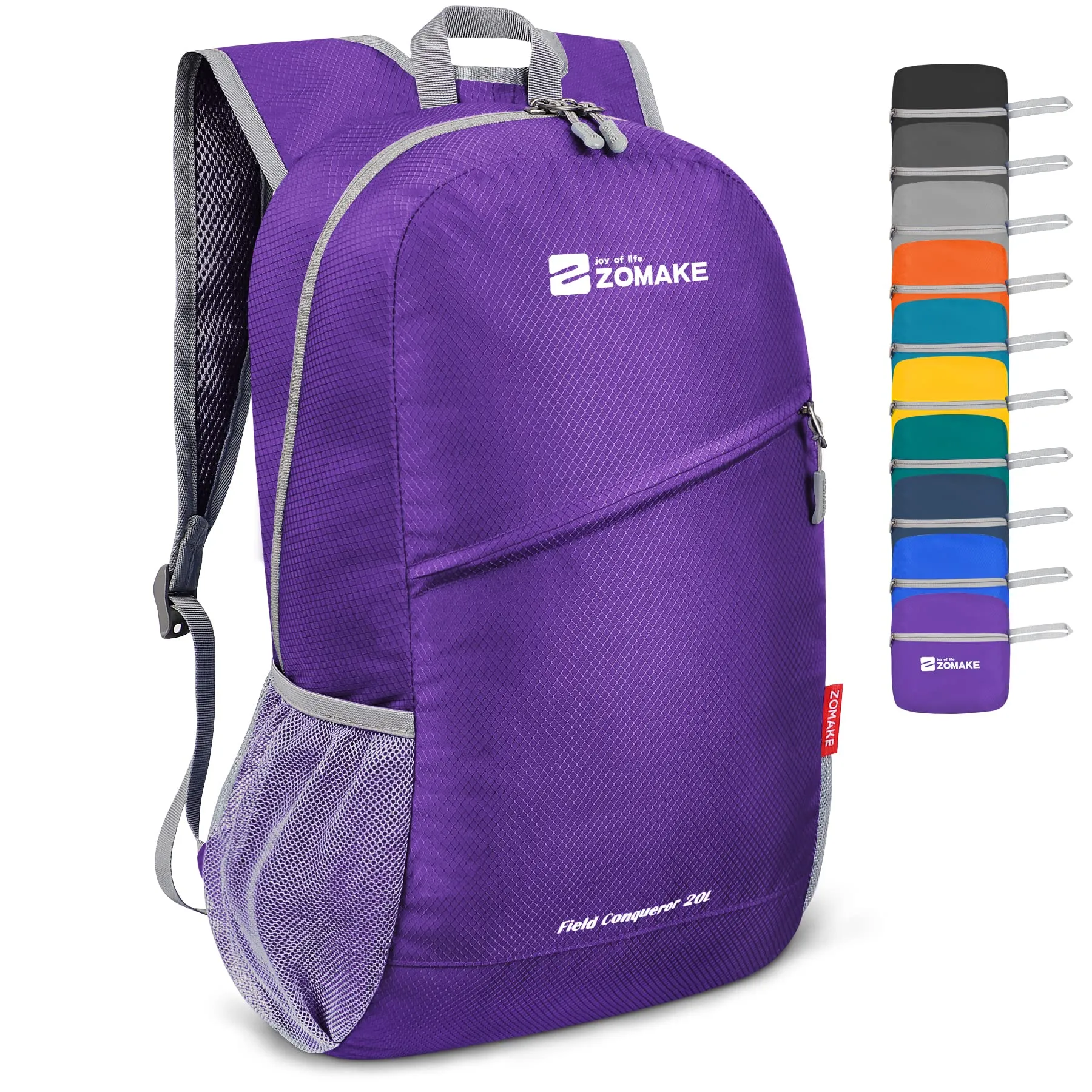 ZOMAKE Zaino Pieghevole Ultraleggero da Viaggio 20L, Viola - immagine 1