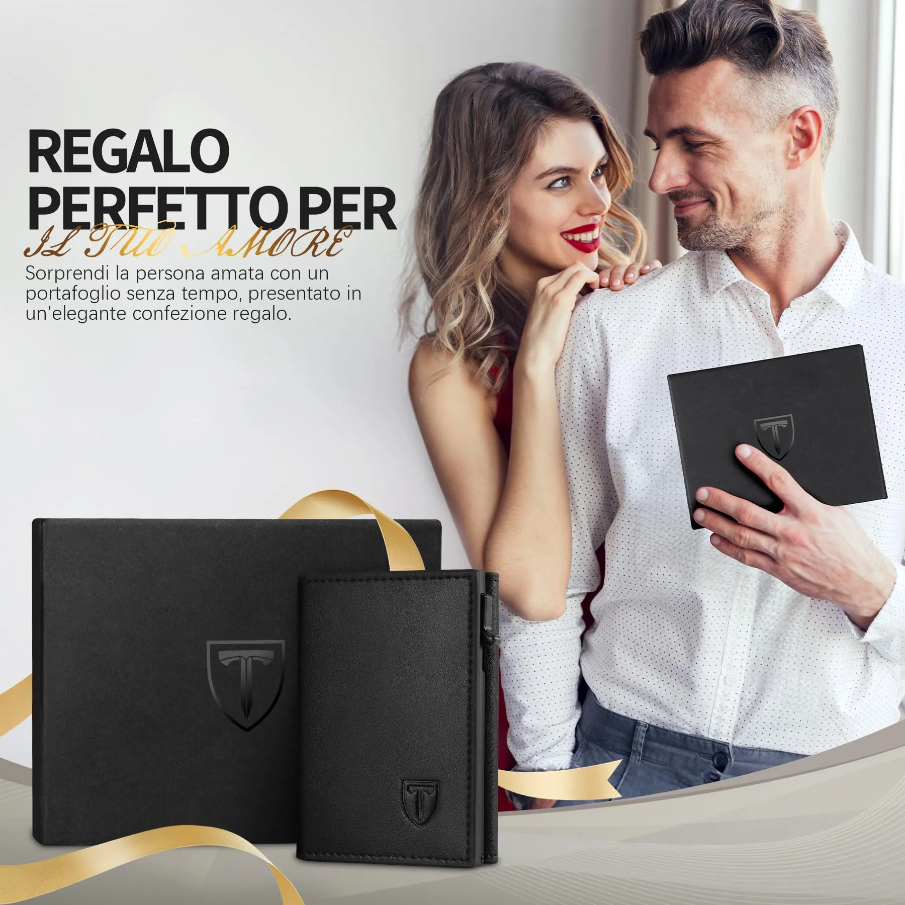TENBST Portafoglio Uomo Slim Magnetico Portacarte con RFID - immagine 6
