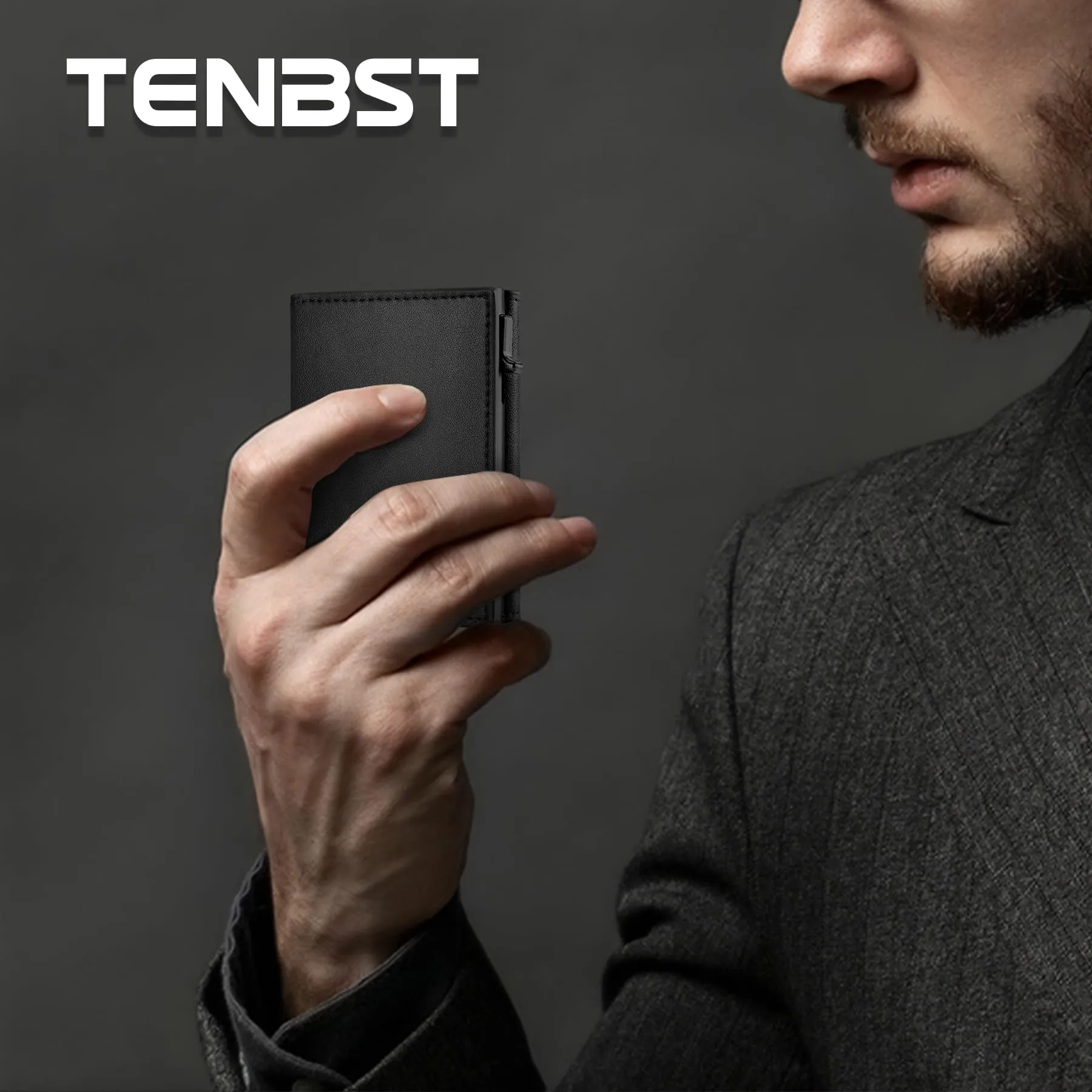 TENBST Portafoglio Uomo Slim Magnetico Portacarte con RFID - immagine 7