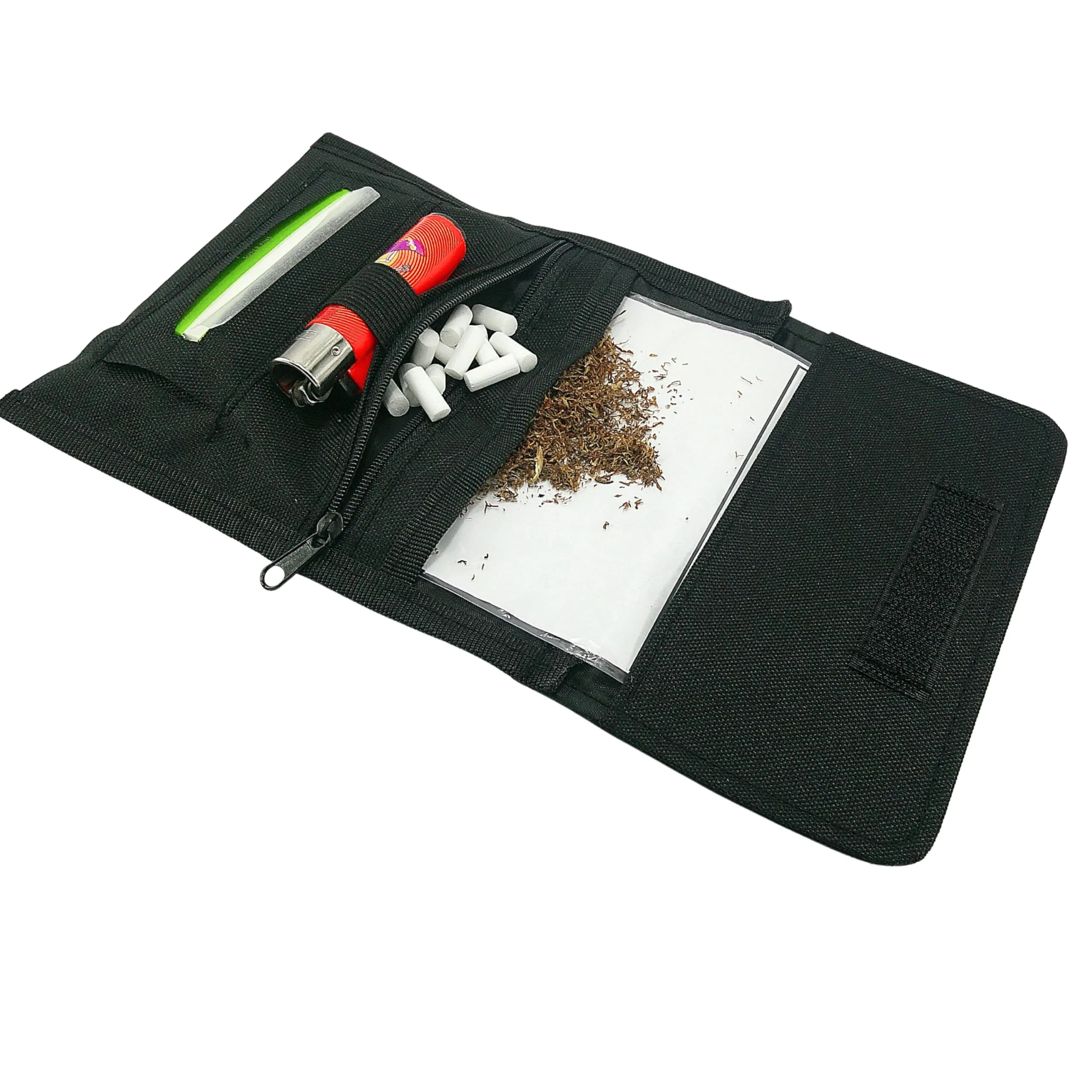 Mialand Porta Tabacco in Pelle Sintetica e Tela Nero M1114 - immagine 3