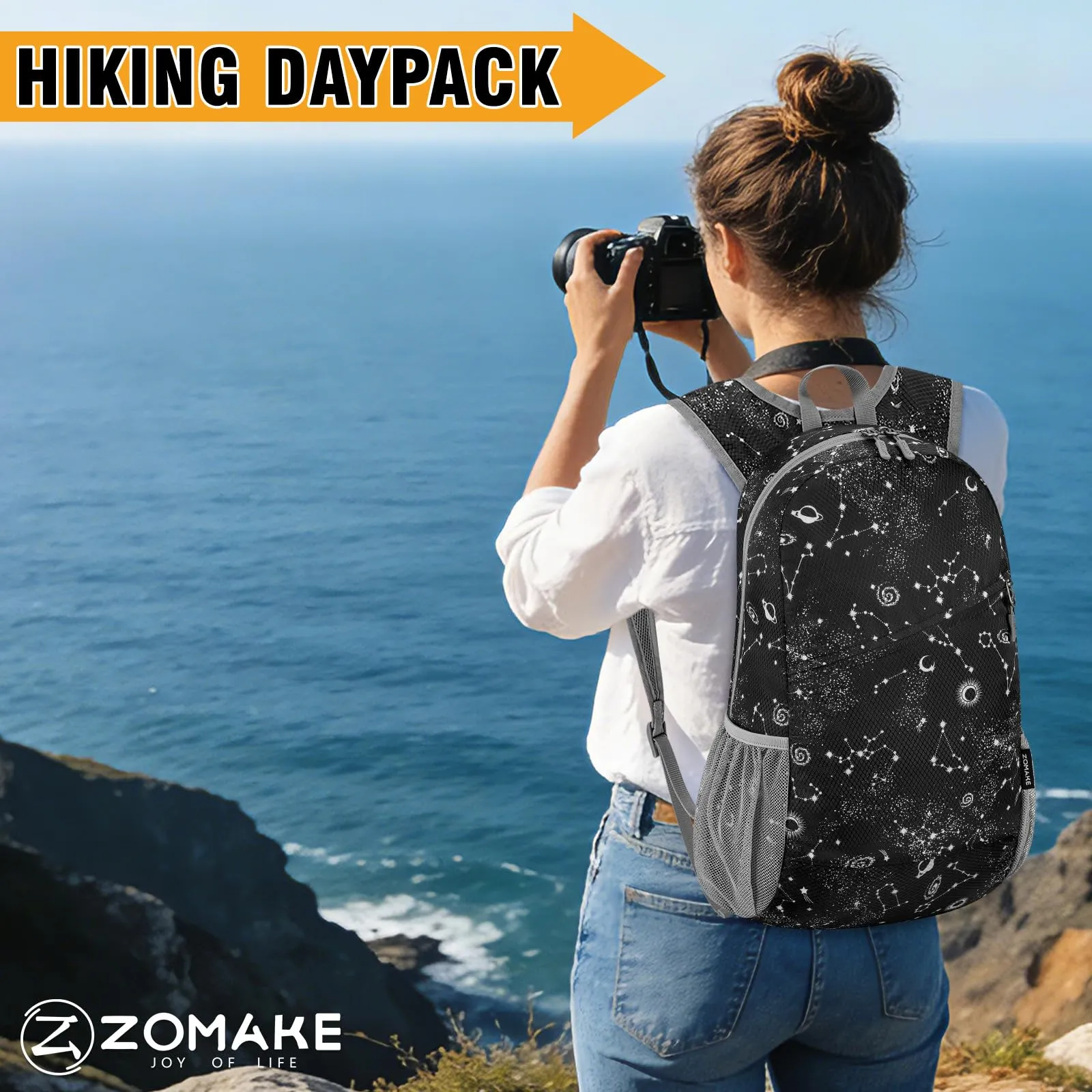 ZOMAKE Zaino Pieghevole Ultraleggero 20L (Cielo Stellato) - immagine 2