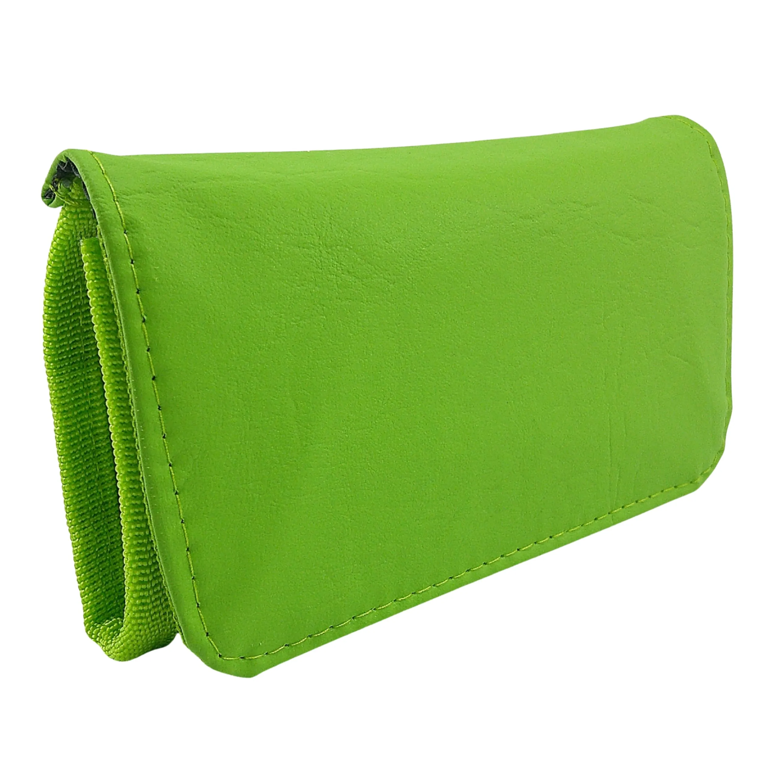 Mialand Porta Tabacco Verde in Similpelle e Tessuto con Porta Cartine, Filtri e Accendino, 16 x 9 cm - immagine 2