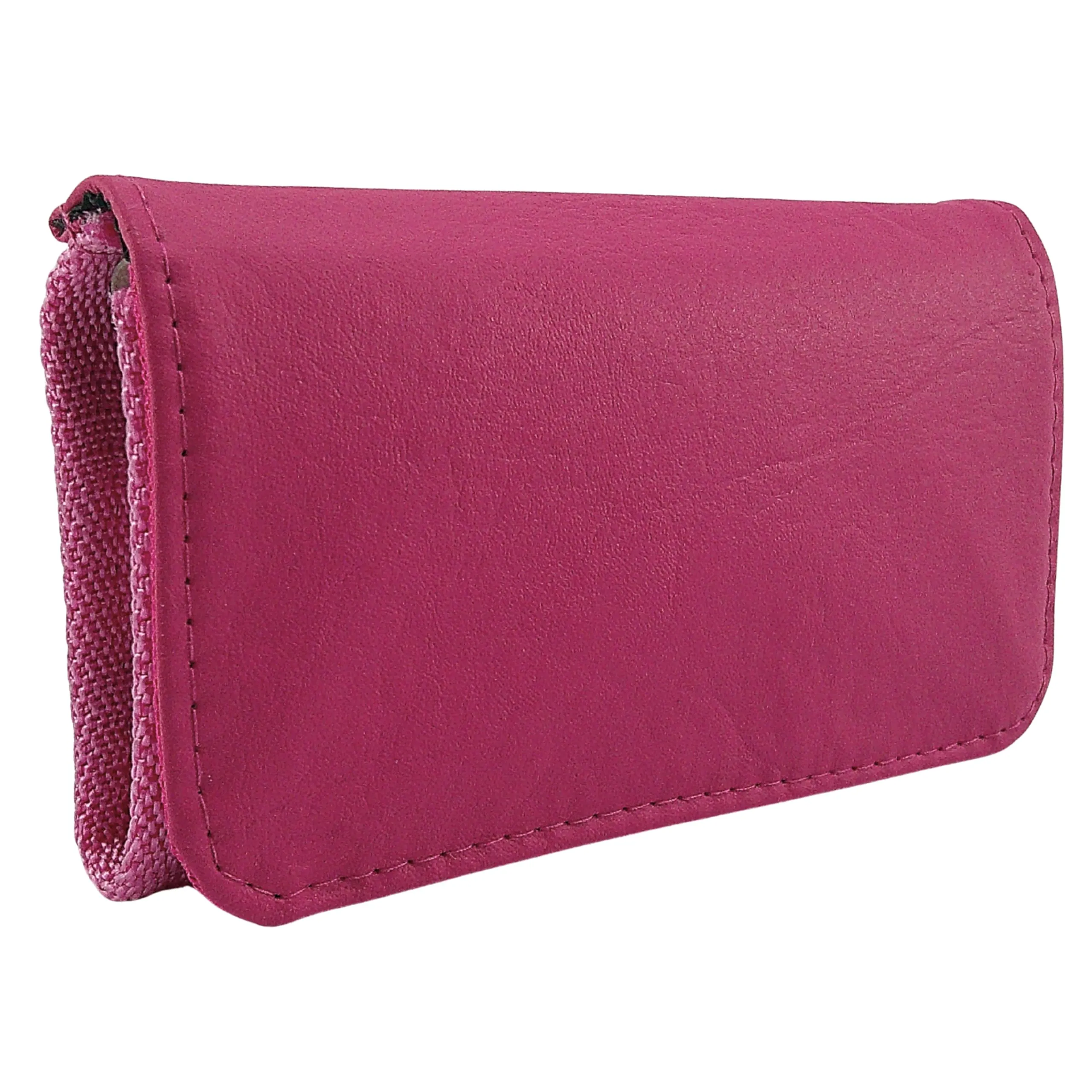 Mialand Porta Tabacco Rosa in Similpelle e Tessuto Impermeabile con Scomparti per Cartine, Filtri e Accendino, 16 x 9 cm - immagine 2