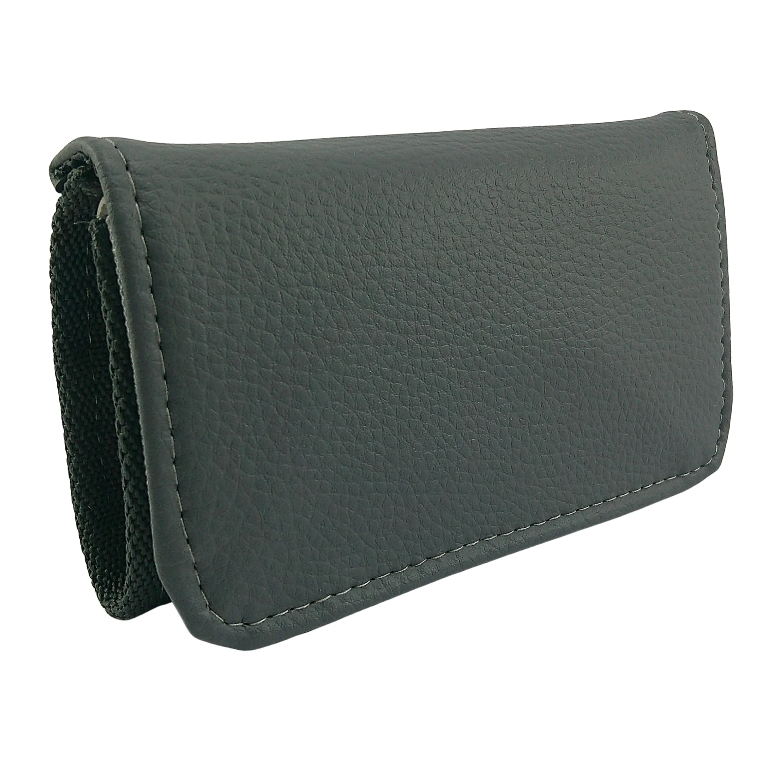 Mialand Porta Tabacco Grigio in Similpelle e Tessuto Impermeabile con Porta Cartine, Filtri e Accendino, 16 x 9 cm - immagine 2