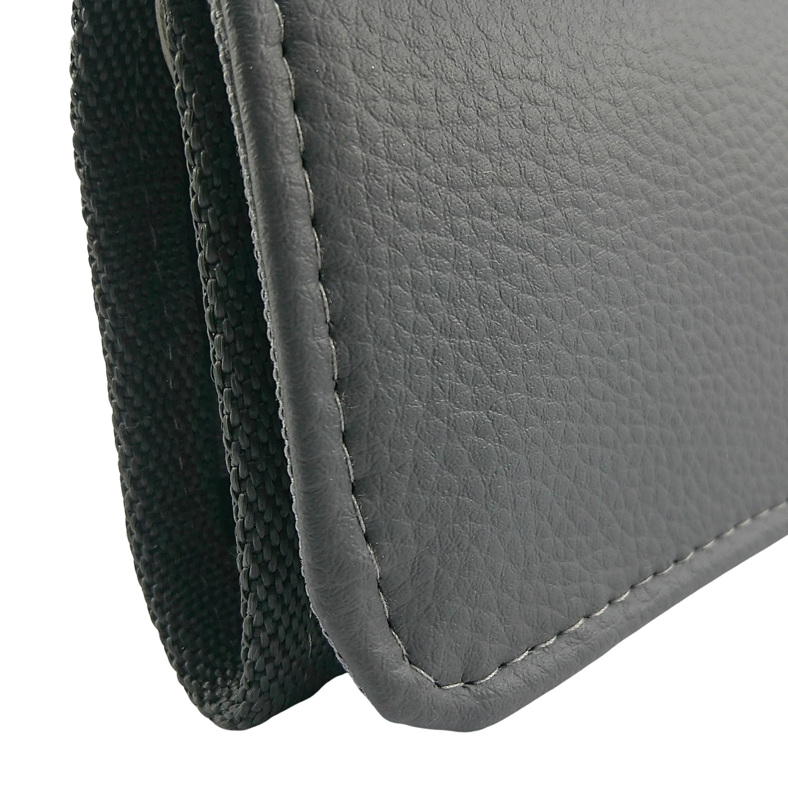 Mialand Porta Tabacco Grigio in Similpelle e Tessuto Impermeabile con Porta Cartine, Filtri e Accendino, 16 x 9 cm - immagine 4