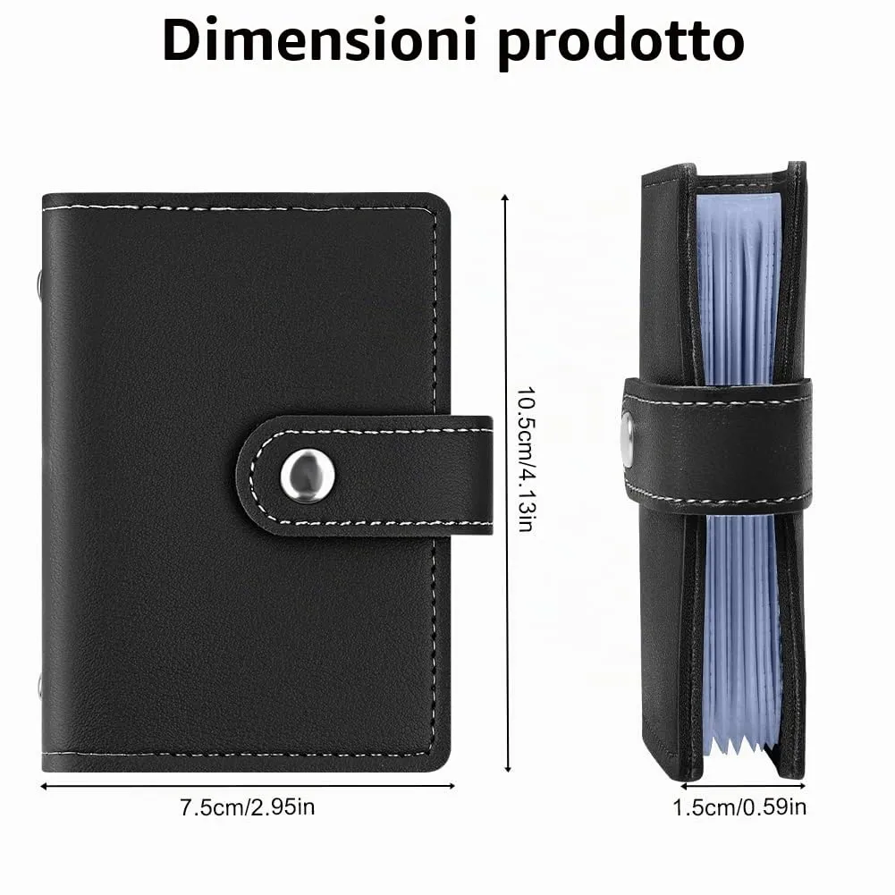 OSDUE Porta Carte di Credito in Pelle PU, Protezione RFID, 26 Scomparti - immagine 2