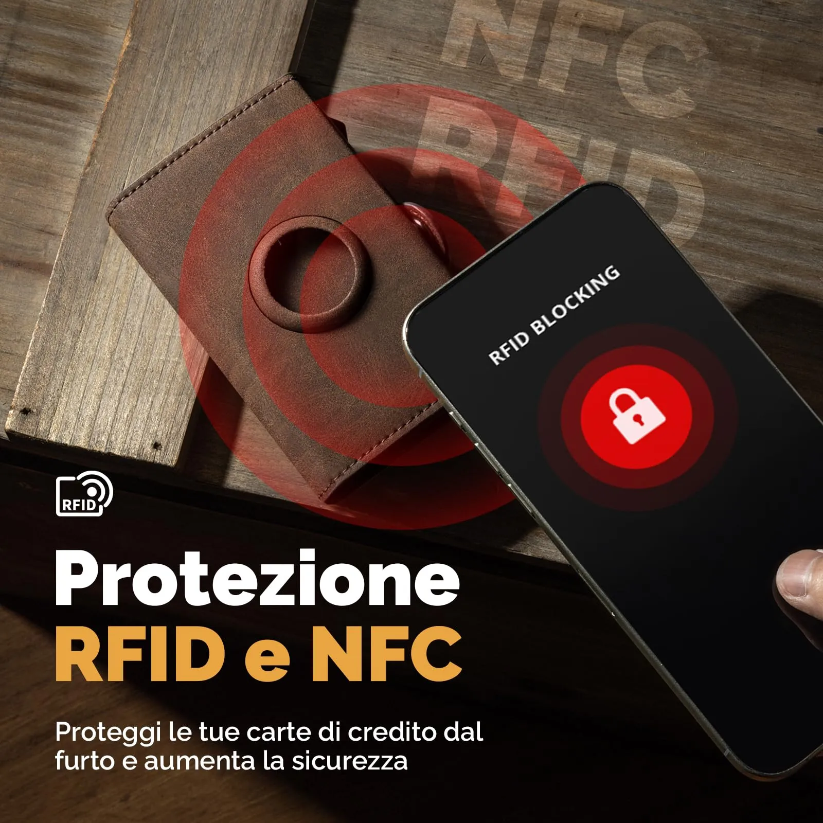 Manmaxim Portafoglio Uomo Slim con AirTag, Portacarte Pop-Up RFID, Capacità 9-12 Carte e Portamonete, Marrone - immagine 6