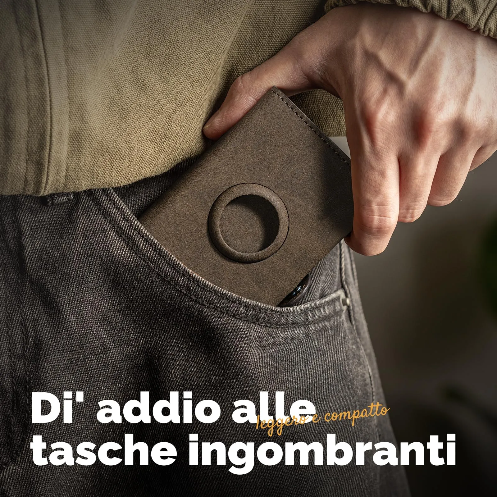 Manmaxim Portafoglio Uomo Slim con AirTag, Portacarte Pop-Up RFID, Capacità 9-12 Carte e Portamonete, Marrone - immagine 7