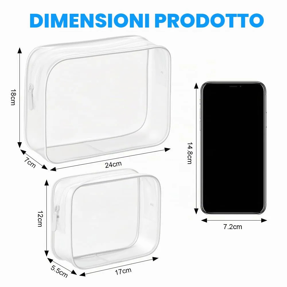 OSDUE Borse da Valigia Trasparenti, Set da 2 Pezzi - immagine 2