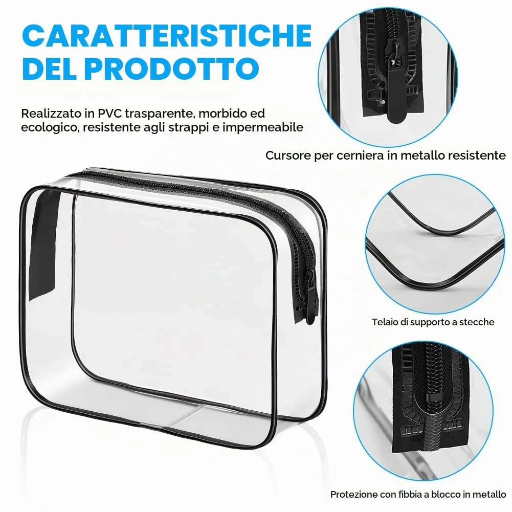 OSDUE Borse da Valigia Trasparenti, Set da 4 Pezzi - immagine 3