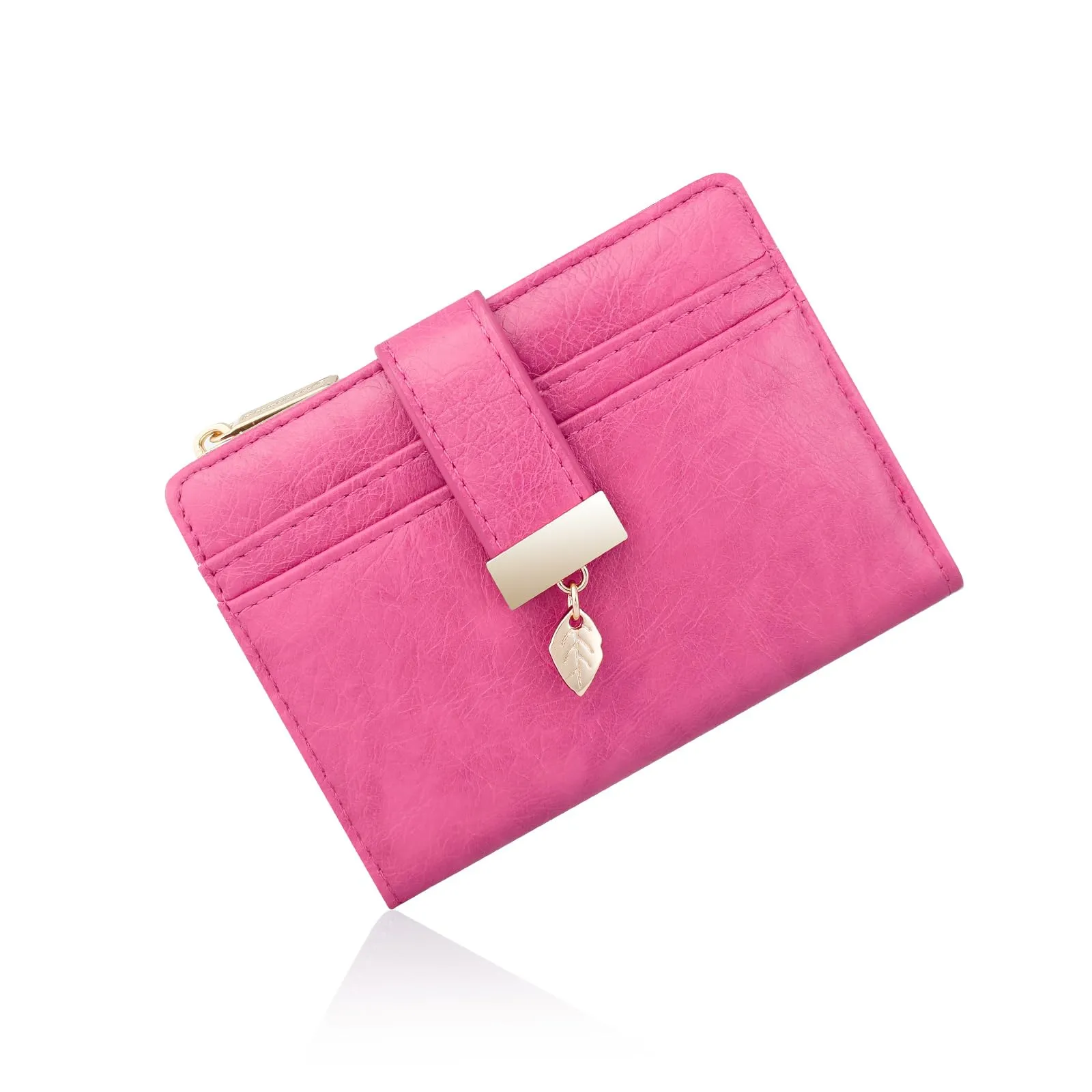 Pomelo Best Portafoglio Donna Compatto con Zip e Scomparti per Carte (Magenta) - immagine 1