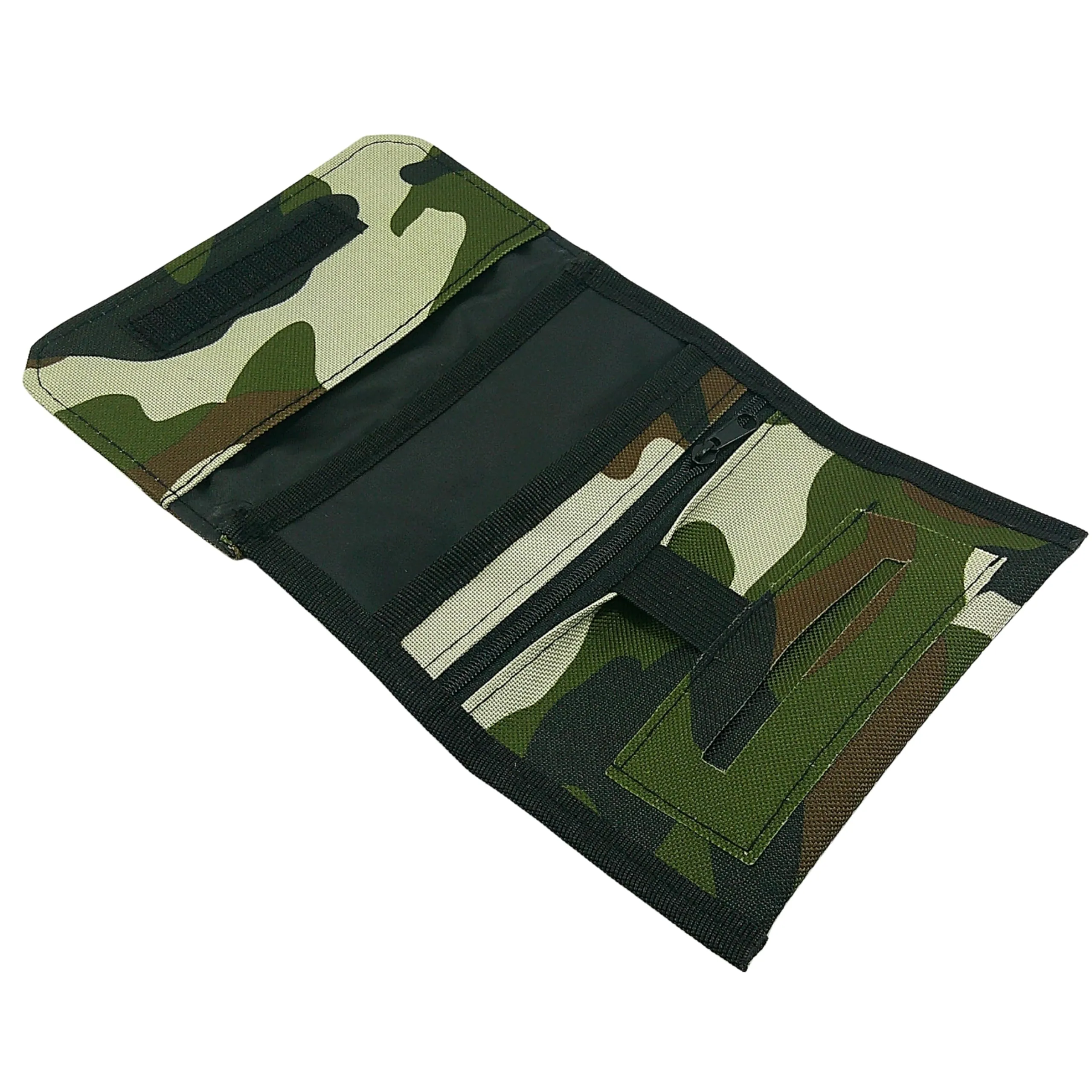 Mialand Portatabacco Mimetico Verde Giungla Impermeabile con Porta Cartine, Filtri e Accendino, 16 x 9 cm - immagine 3