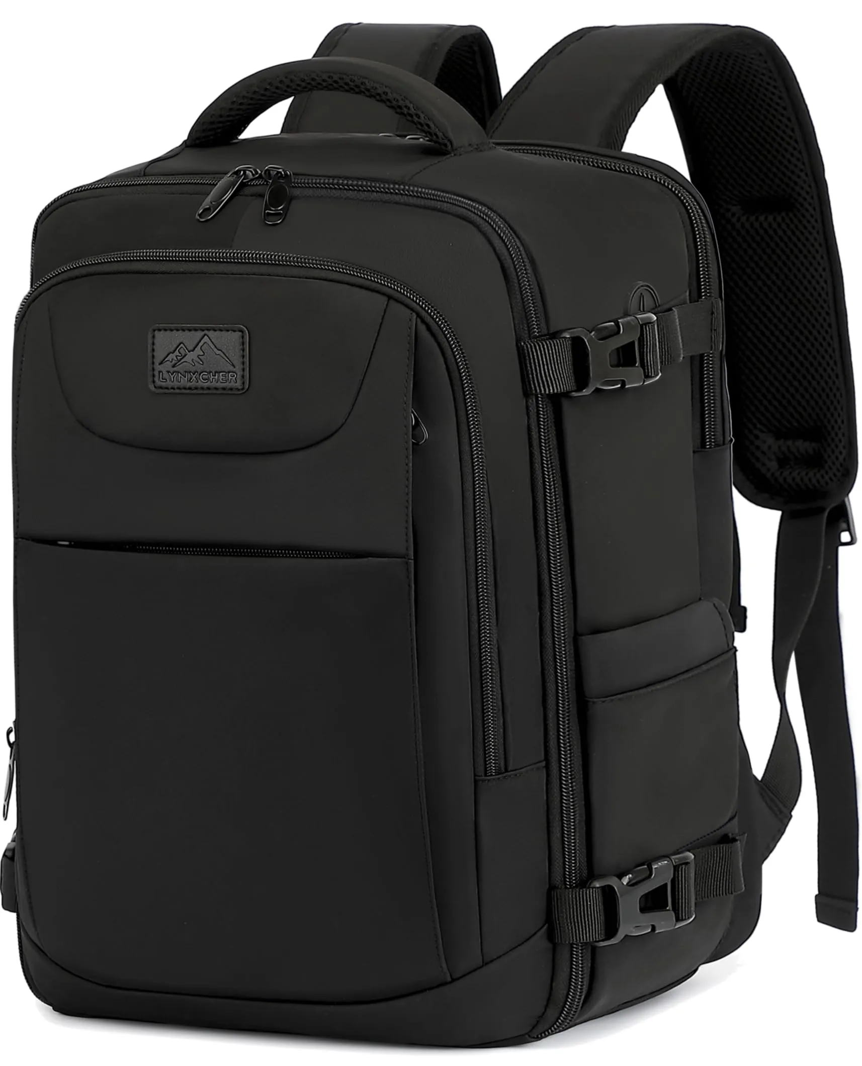 LYNXCHER Zaino Bagaglio a Mano 40x30x20 per Ryanair EasyJet Wizz Air Eurowings, 24L con Porta Computer 15,6 Pollici, Nero - immagine 1