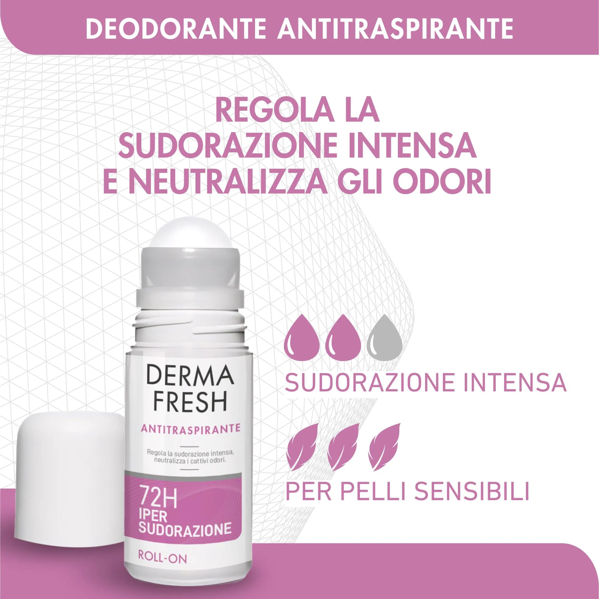 Dermafresh Iper-Sudorazione Deodorante Antitraspirante Roll-On, 50 ml - immagine 2