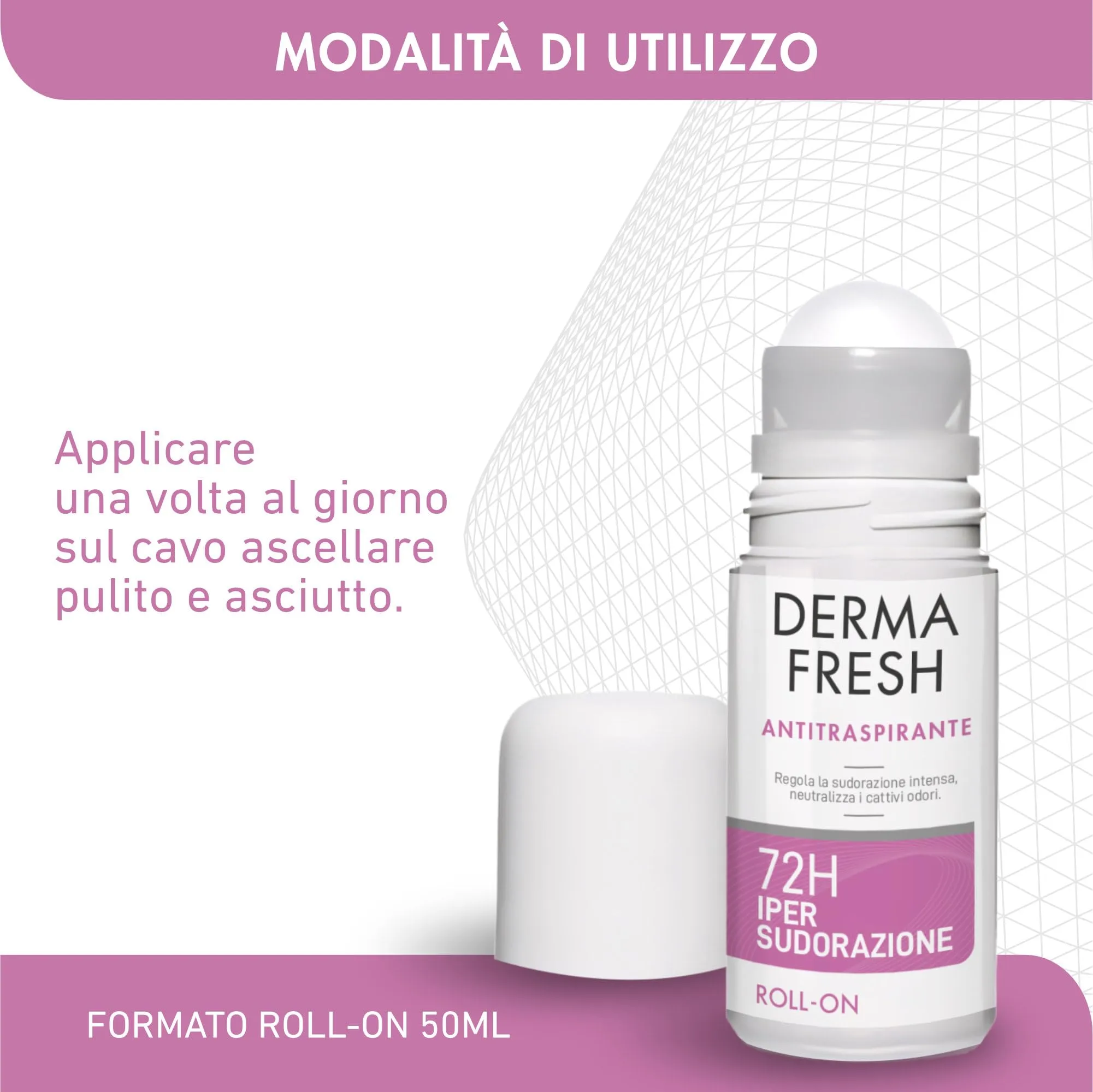 Dermafresh Iper-Sudorazione Deodorante Antitraspirante Roll-On, 50 ml - immagine 6
